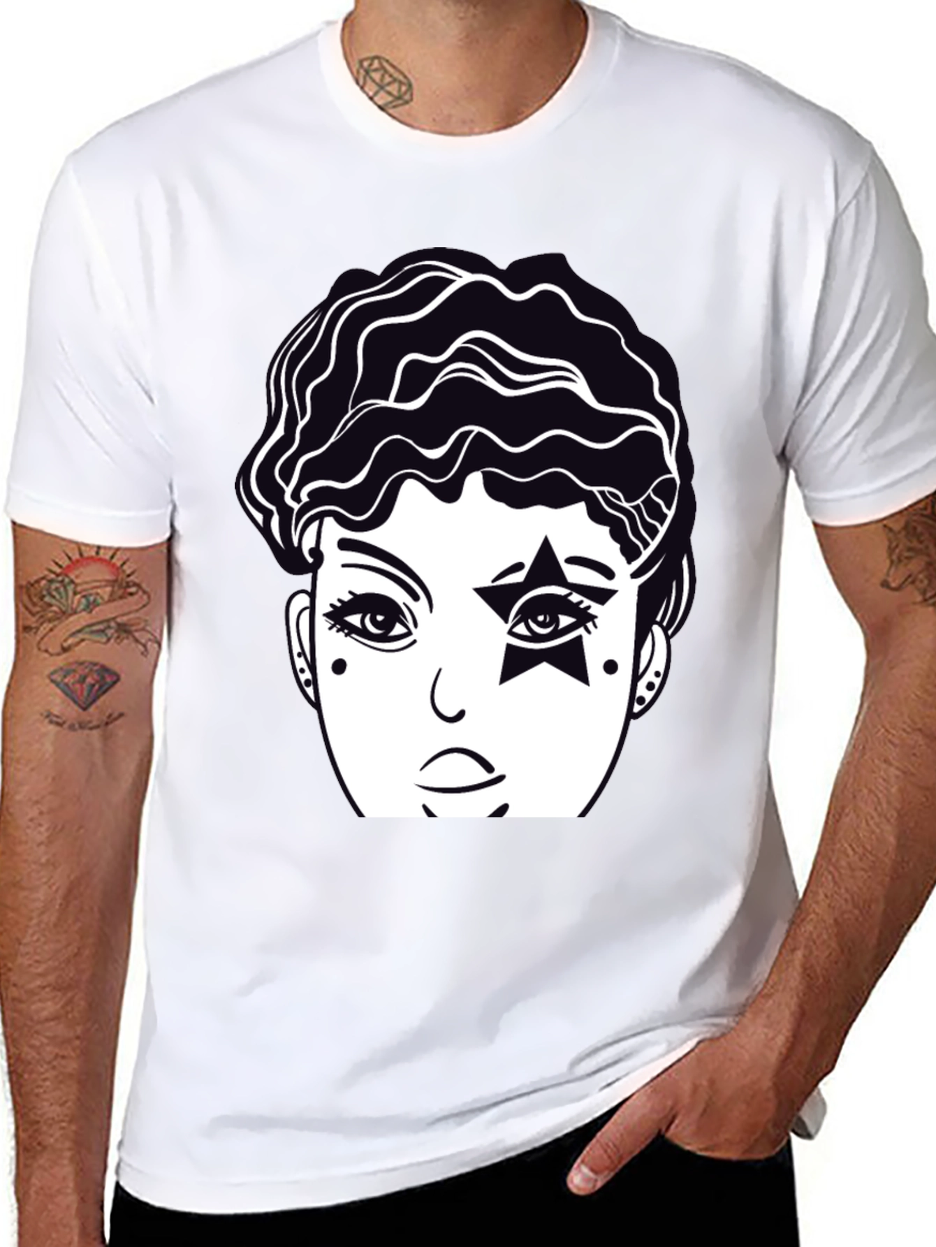 Graphic Print Tee - Star Eyed Portrait