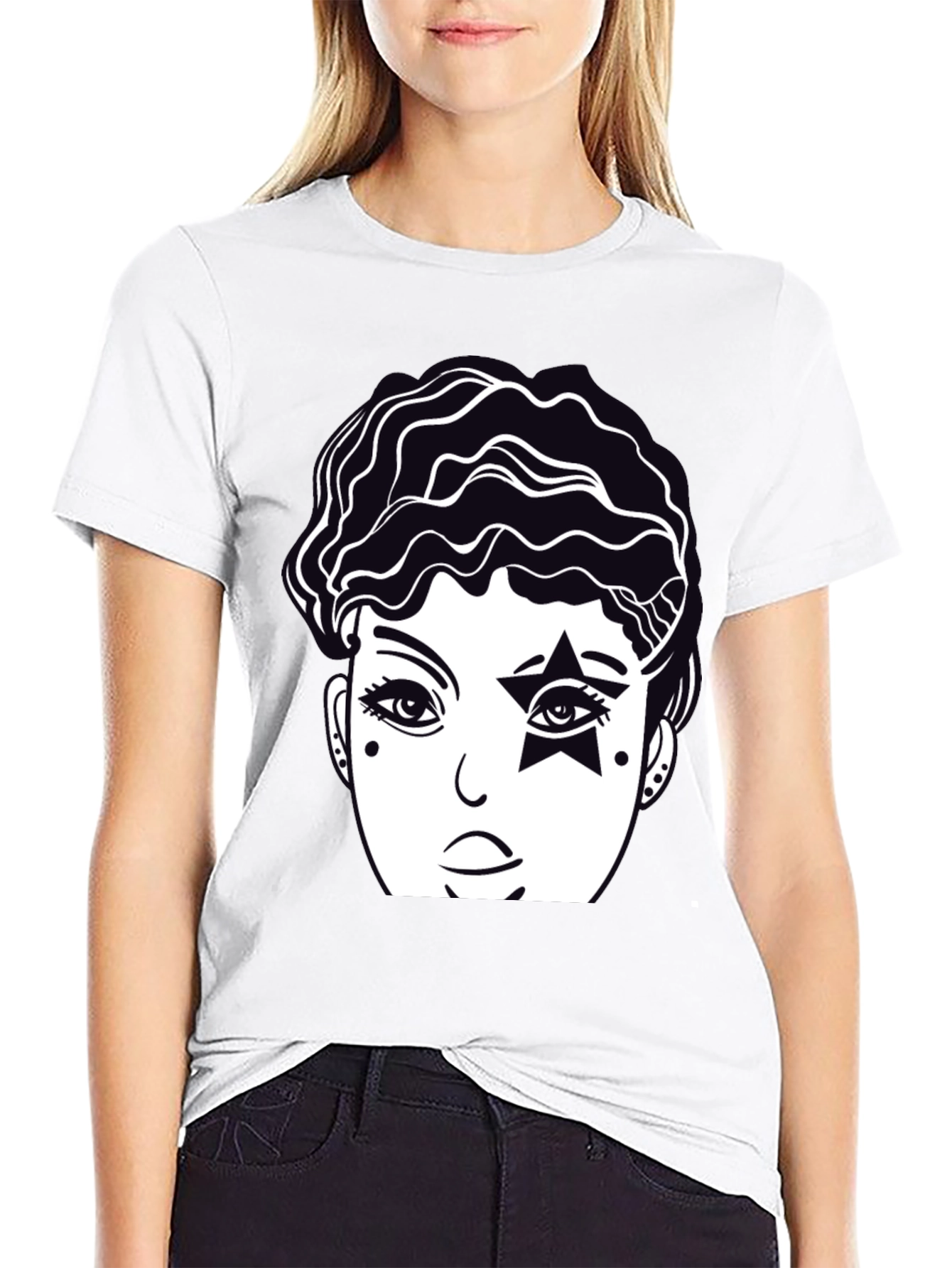 Graphic Print Tee - Star Eyed Portrait