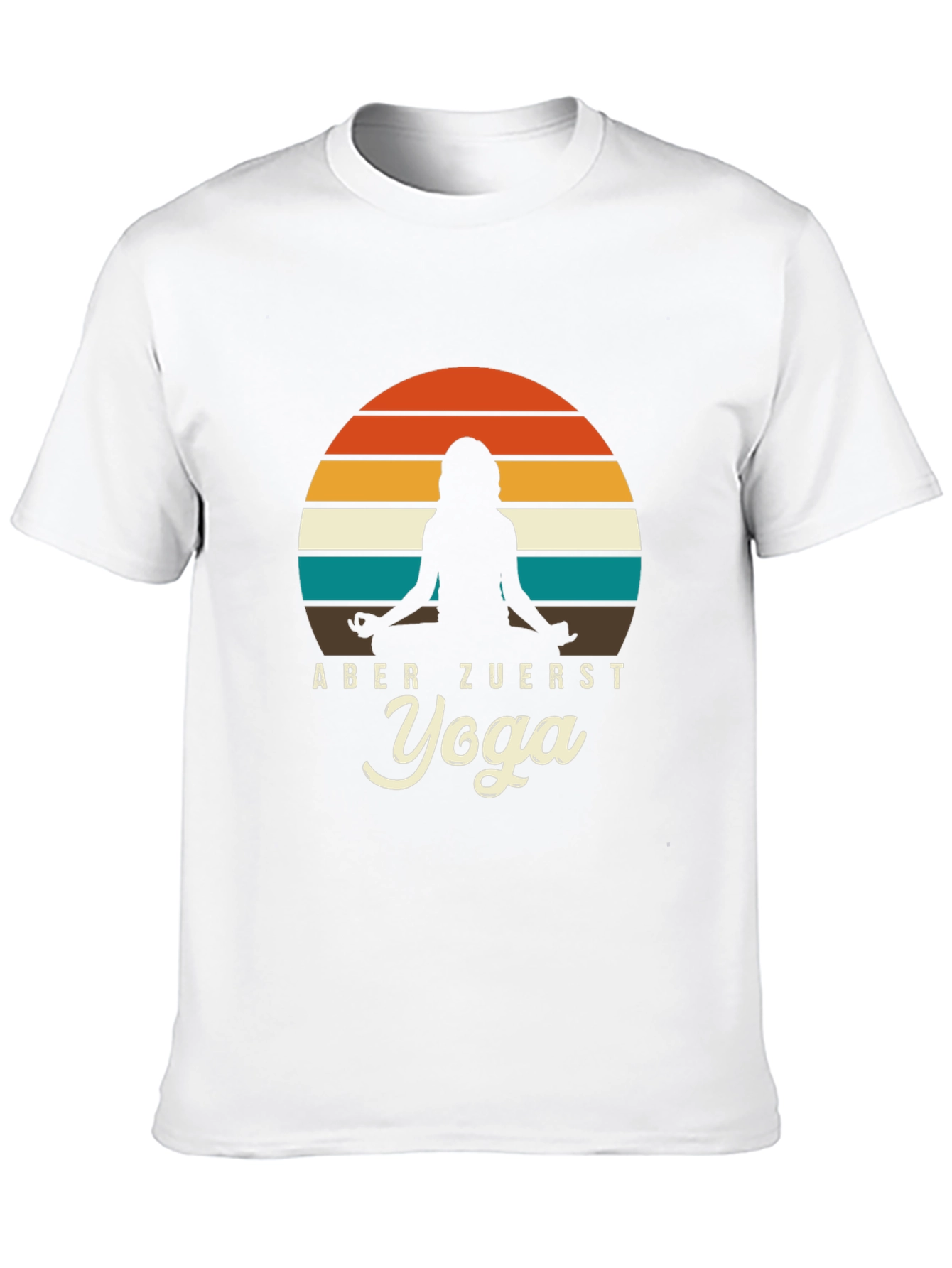 Retro Yoga Silhouette Tee - Aber Zuerst Yoga T-Shirt