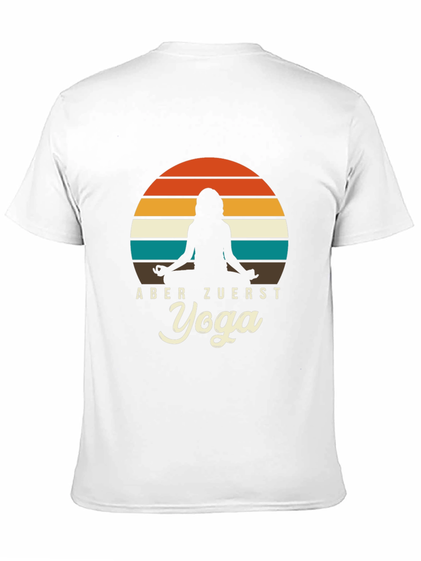 Retro Yoga Silhouette Tee - Aber Zuerst Yoga T-Shirt