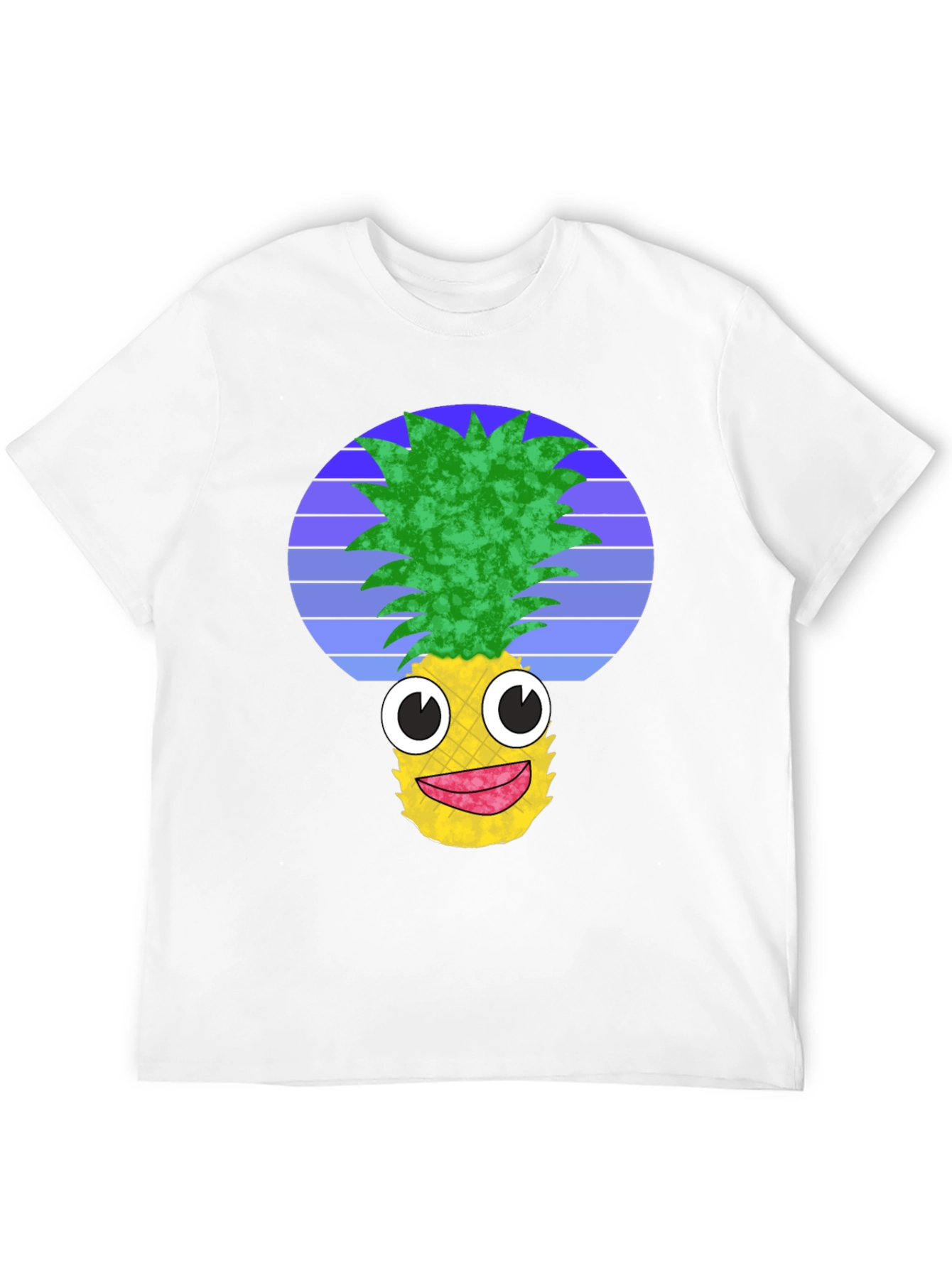 Funny Pineapple Graphic Tee - Black
