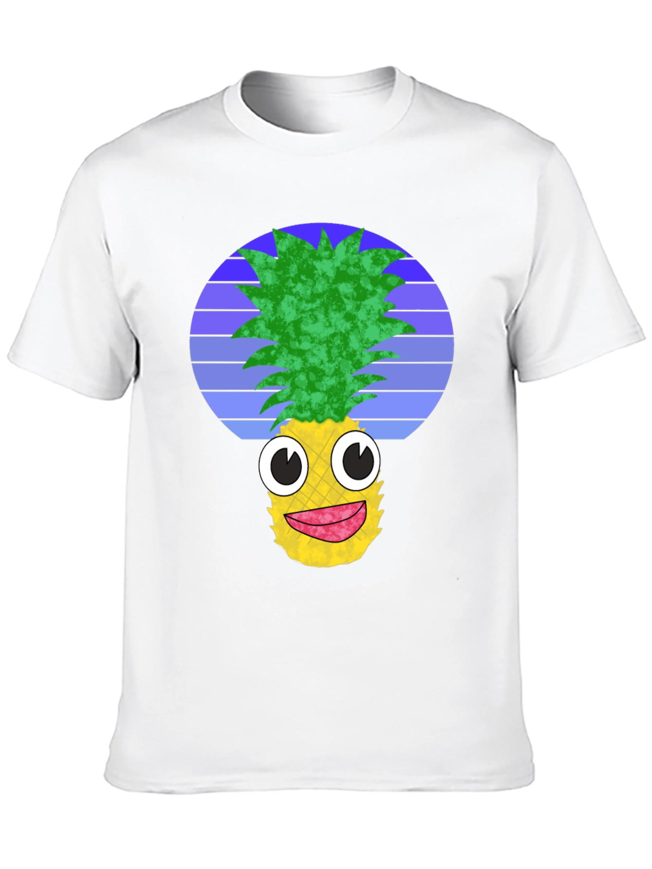 Funny Pineapple Graphic Tee - Black