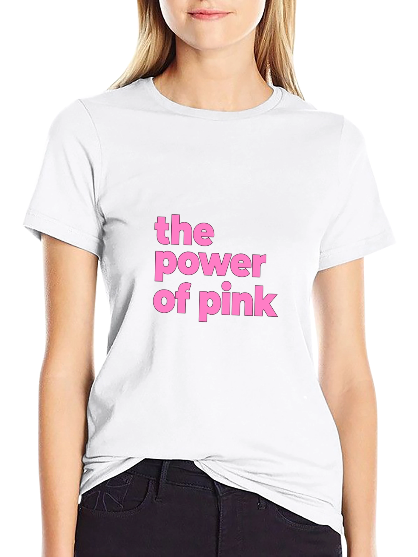 The Power of Pink Graphic Tee - Black