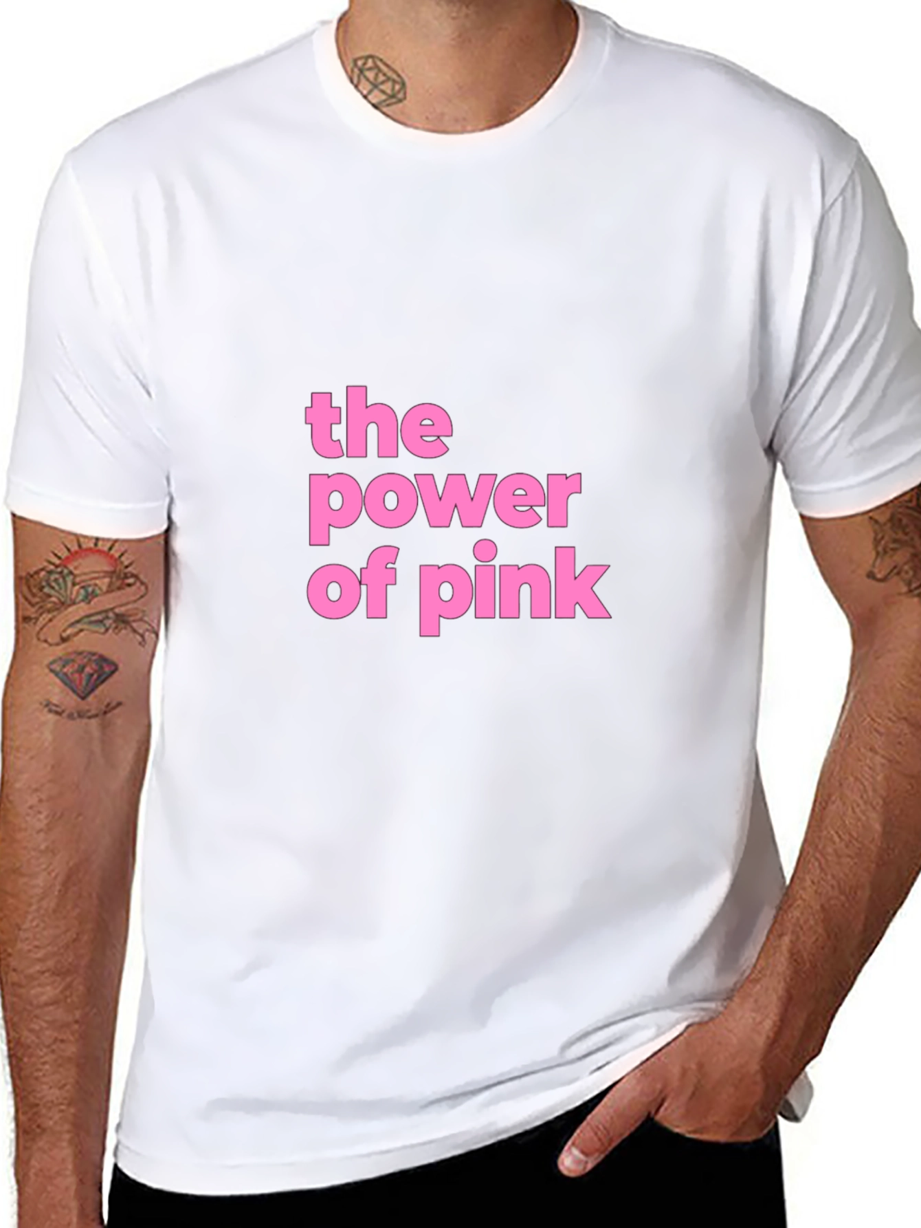 The Power of Pink Graphic Tee - Black