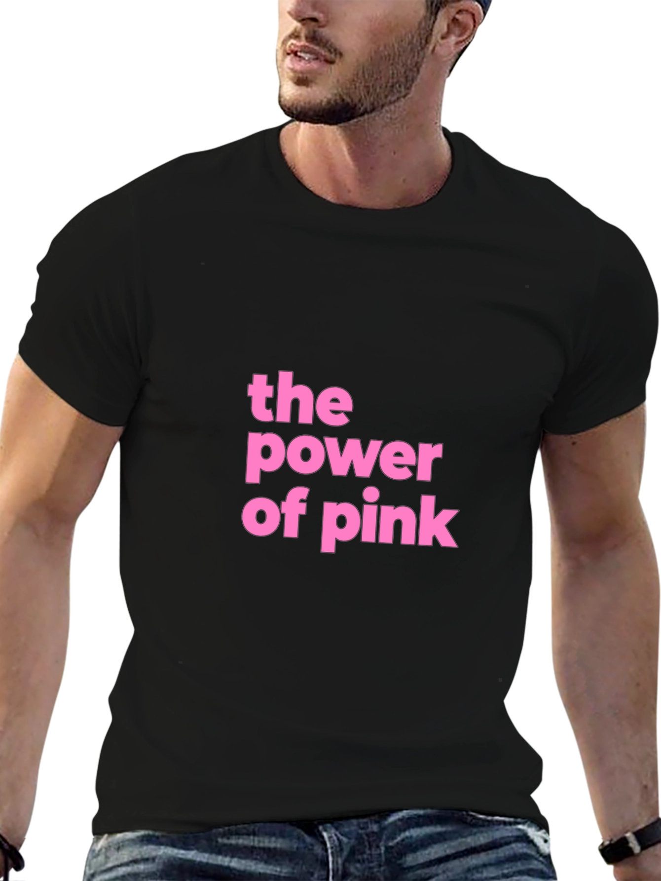 The Power of Pink Graphic Tee - Black