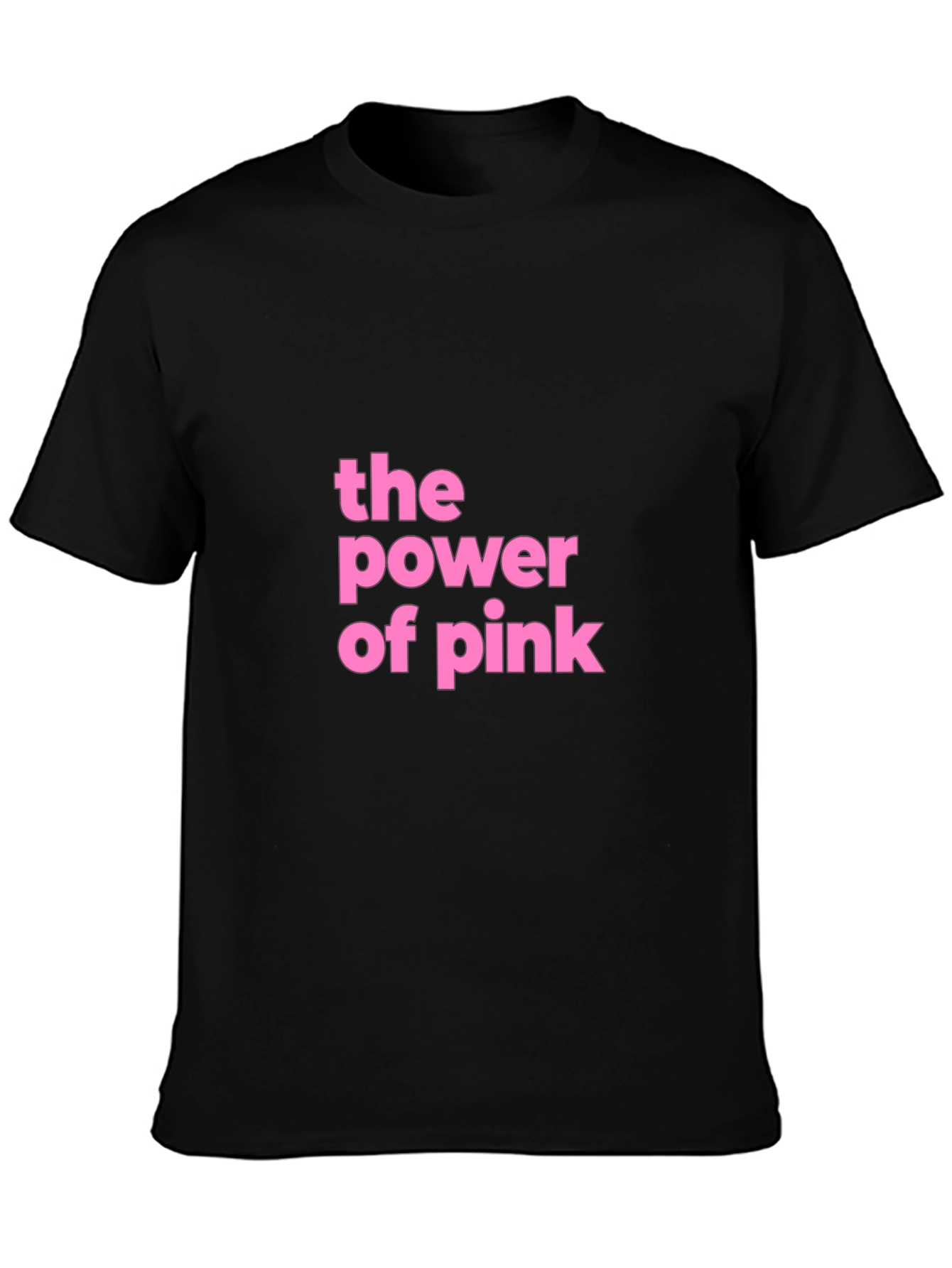 The Power of Pink Graphic Tee - Black
