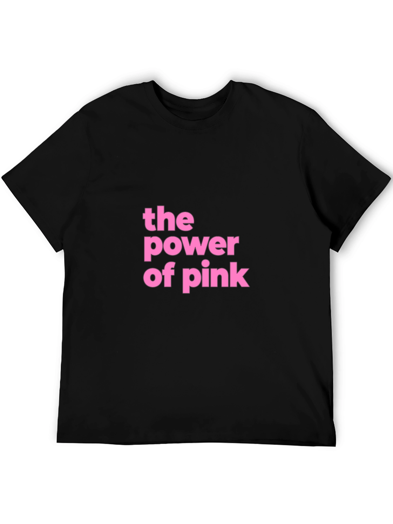 The Power of Pink Graphic Tee - Black
