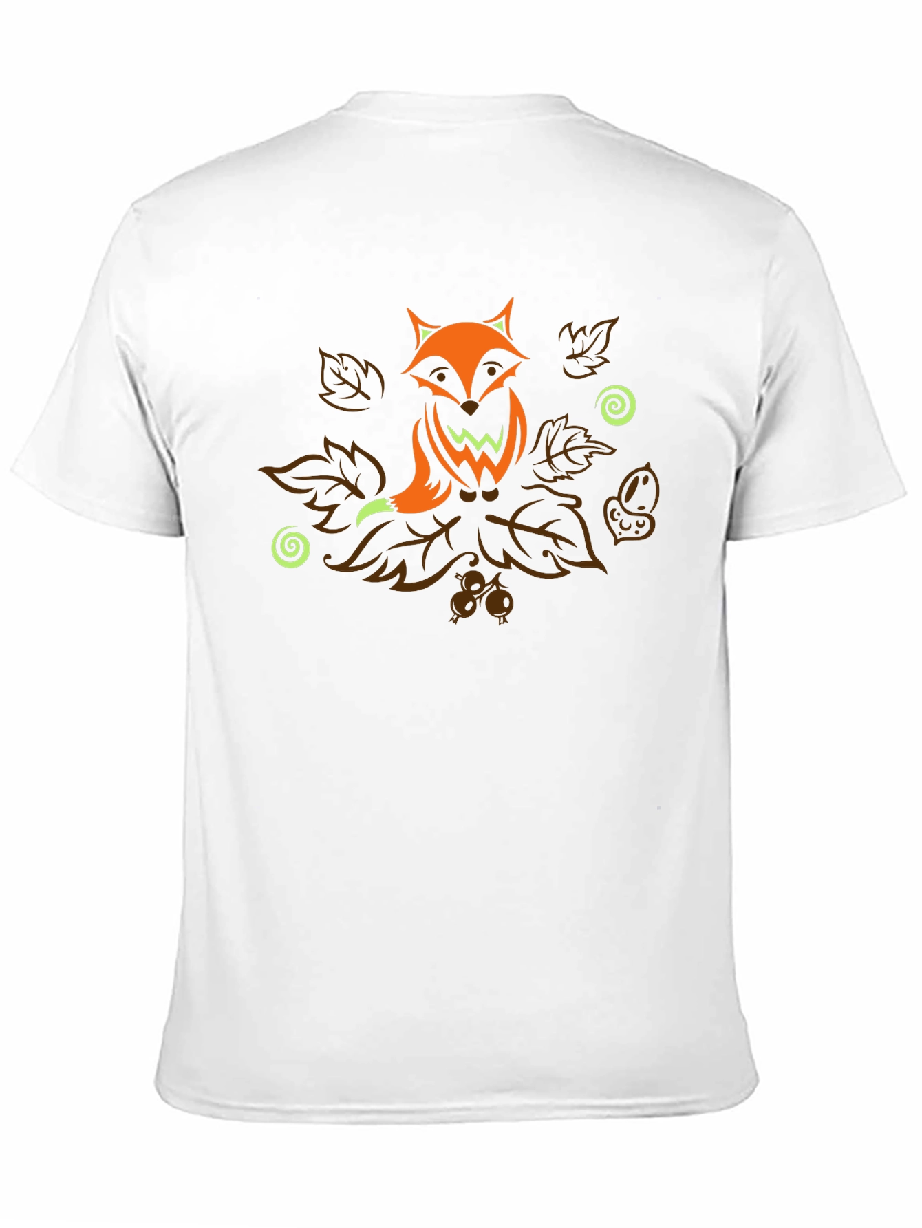 Fox Autumn Leaves T-Shirt - Nature Inspired Graphic Tee