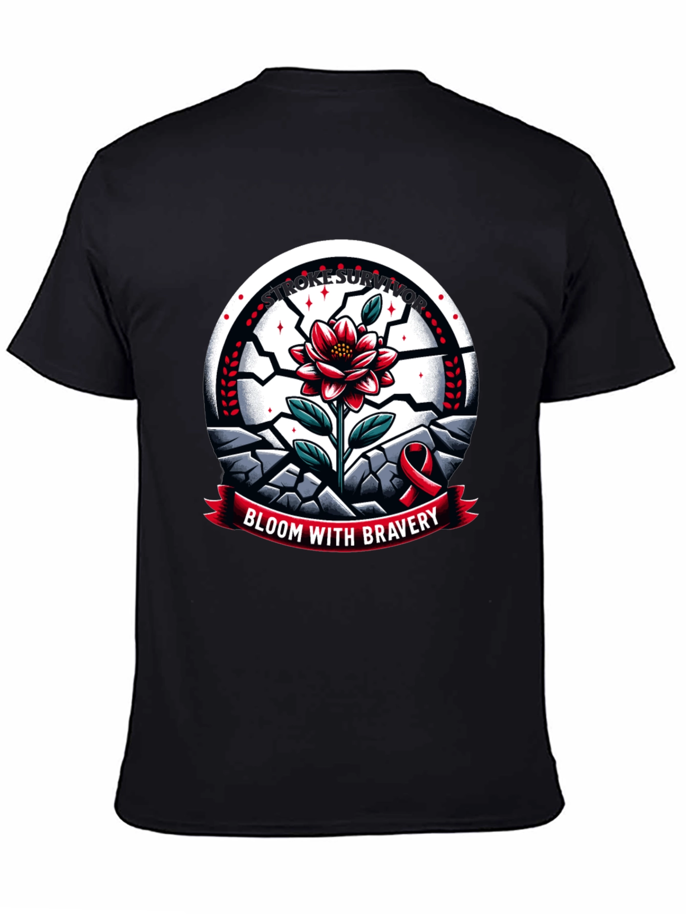 Bloom With Bravery T-Shirt - Stroke Support