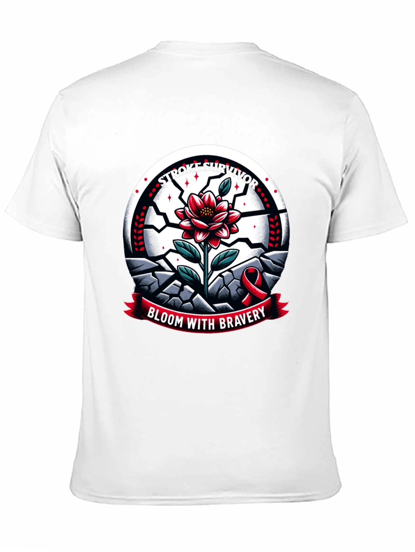 Bloom With Bravery T-Shirt - Stroke Support