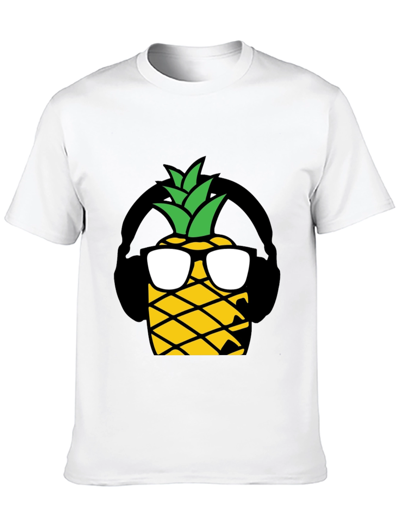 Cool Pineapple Graphic T-Shirt - Black