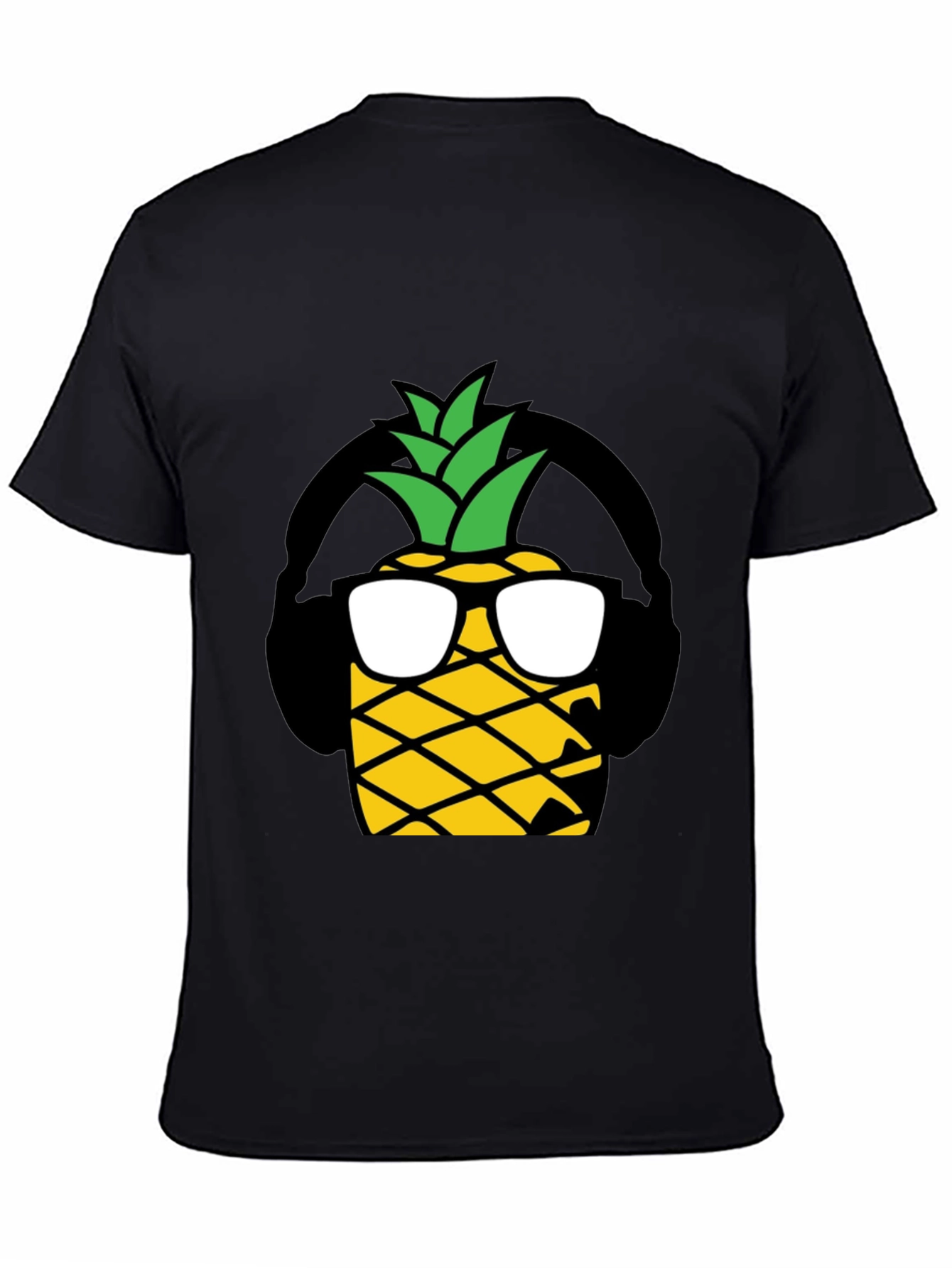 Cool Pineapple Graphic T-Shirt - Black