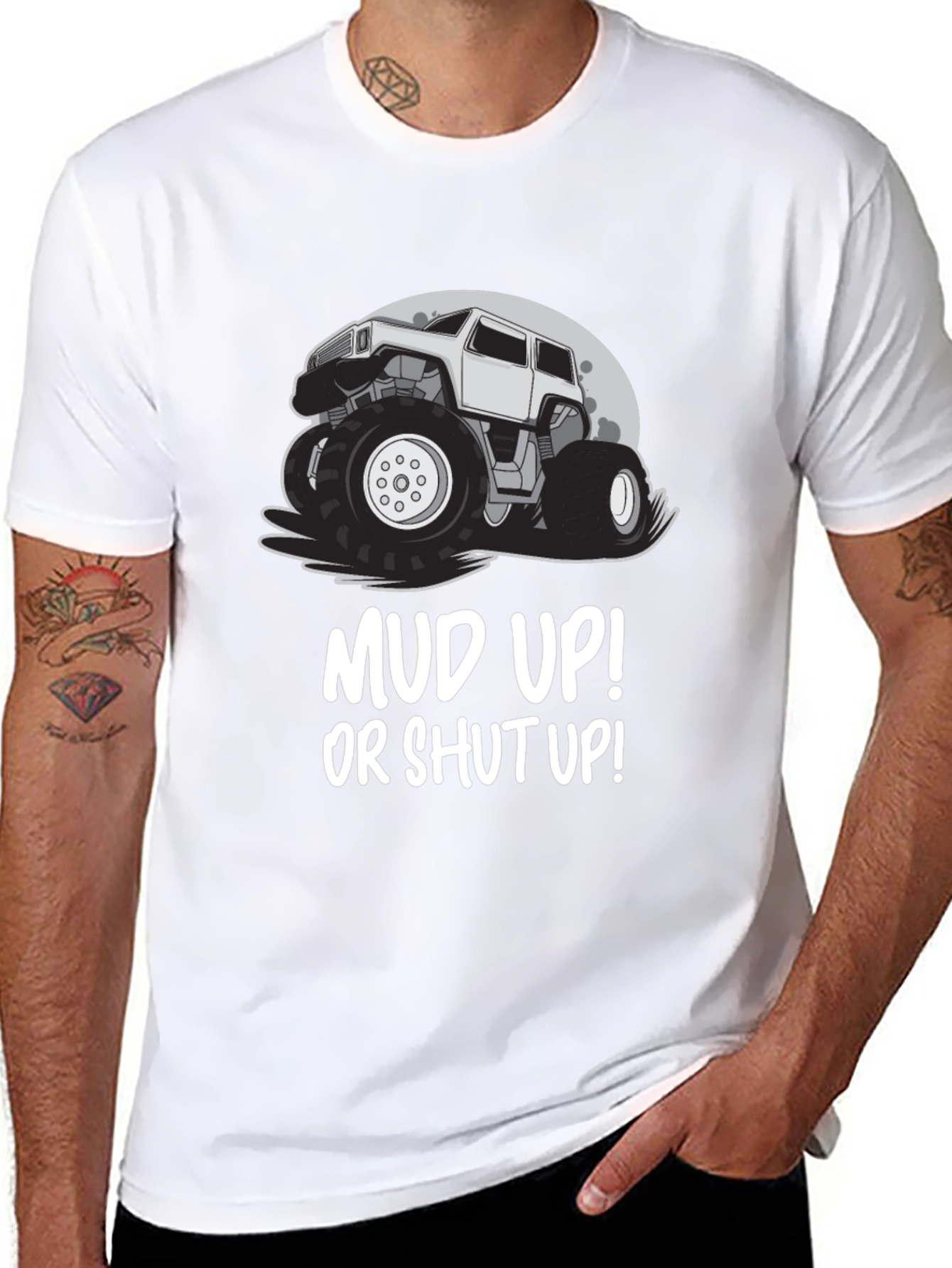 Mud Up! Monster Truck Graphic T-Shirt