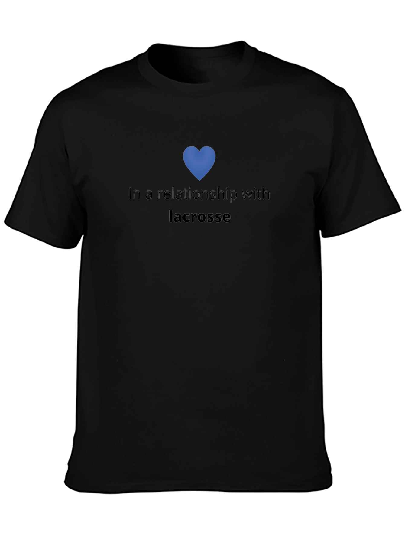 Lacrosse Relationship Black Graphic Tee