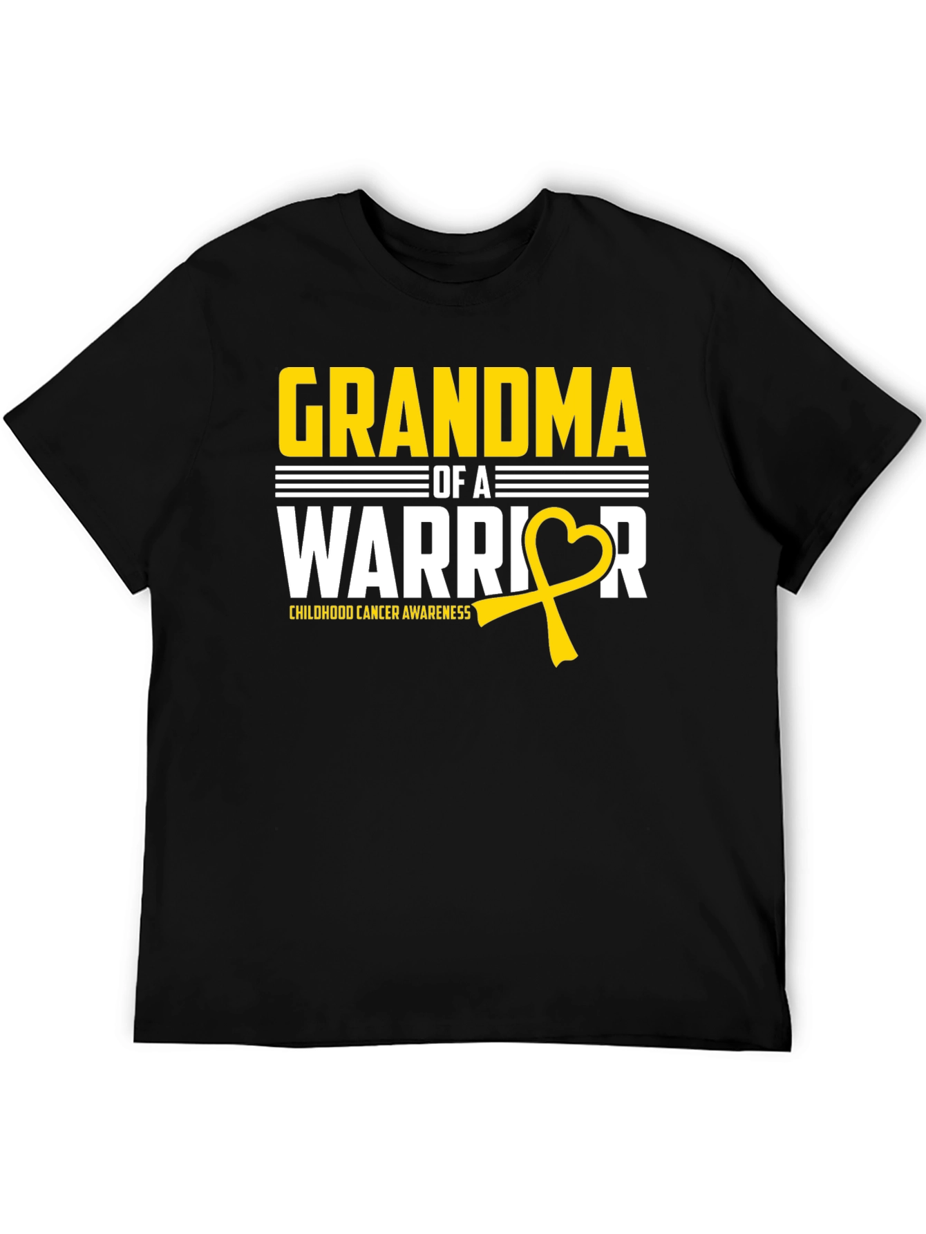 Grandma of a Warrior Childhood Cancer Awareness T-Shirt