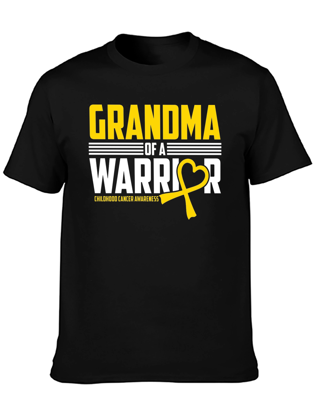 Grandma of a Warrior Childhood Cancer Awareness T-Shirt