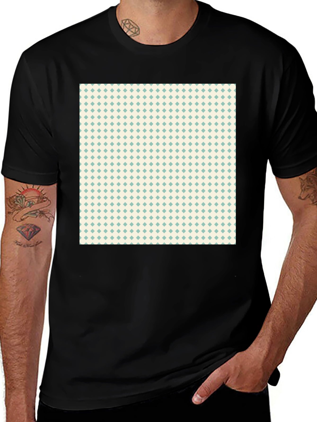 Diamond Pattern T-Shirt - Modern Style