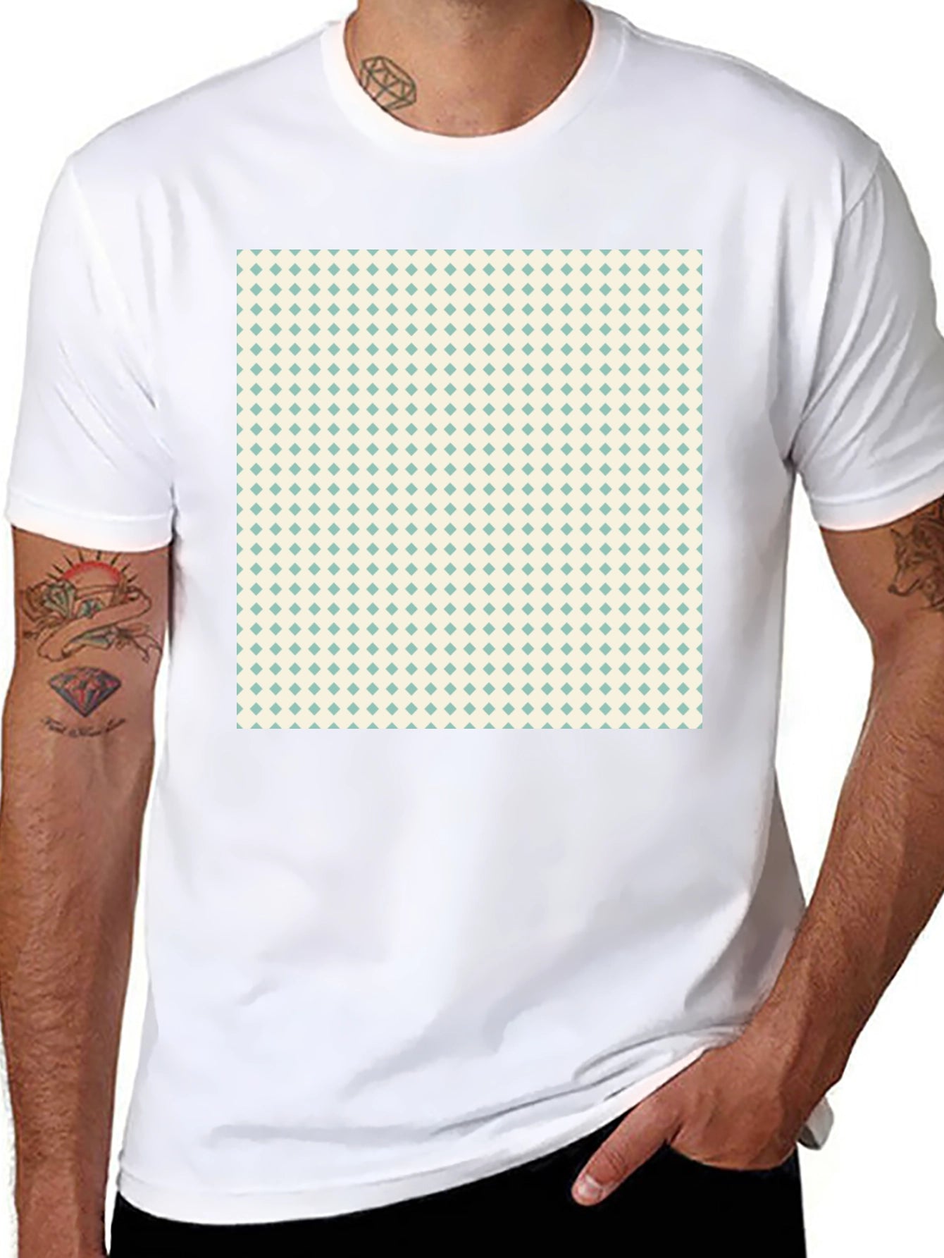 Diamond Pattern T-Shirt - Modern Style