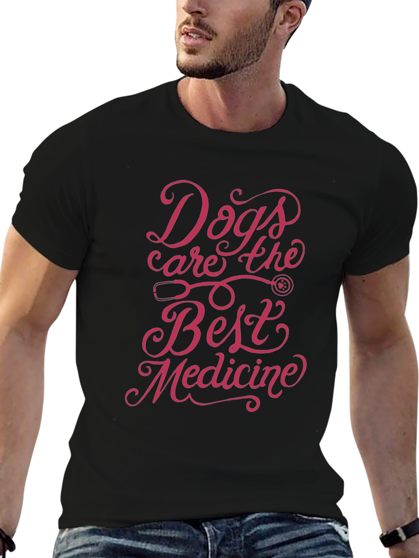 Dogs Are the Best Medicine Graphic Tee