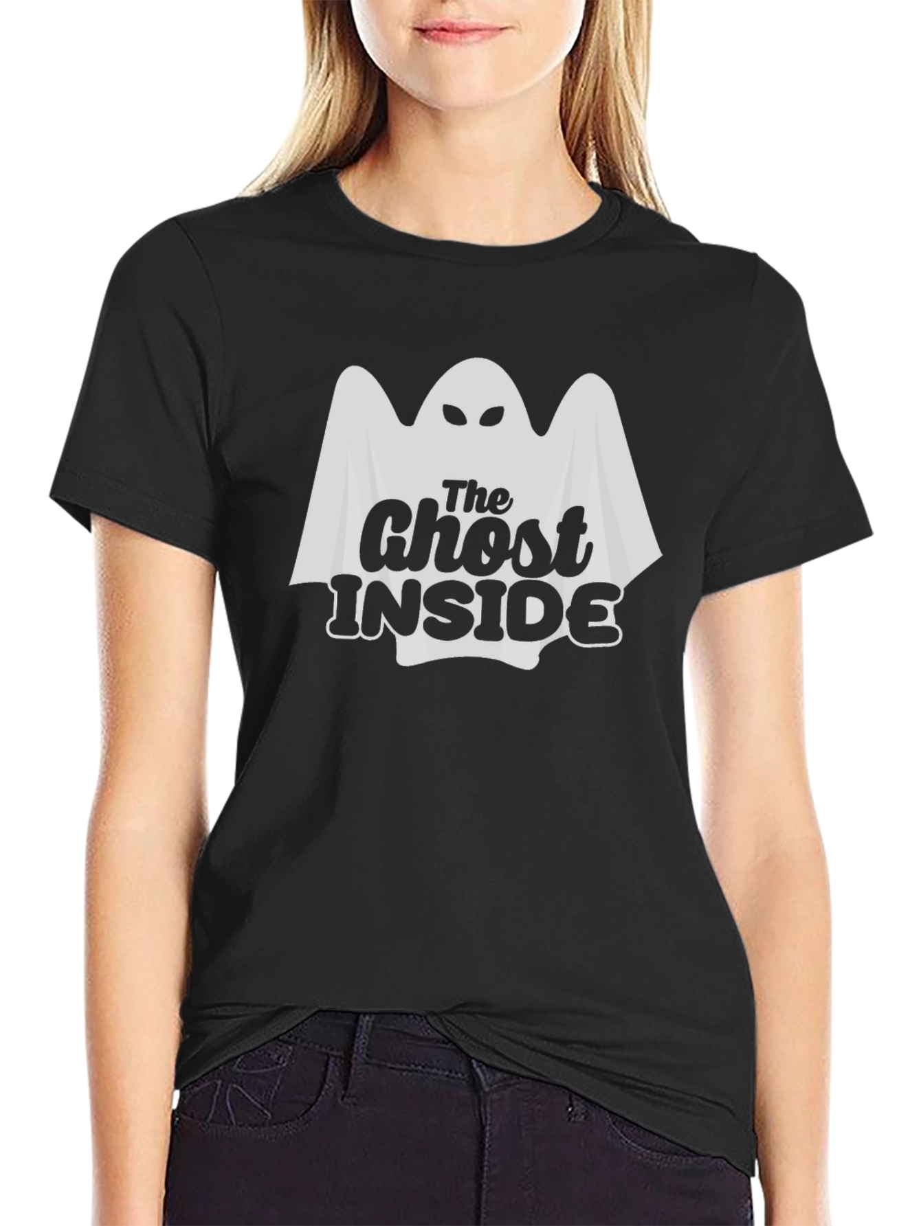 Ghost Inside Graphic T-Shirt - Halloween Apparel