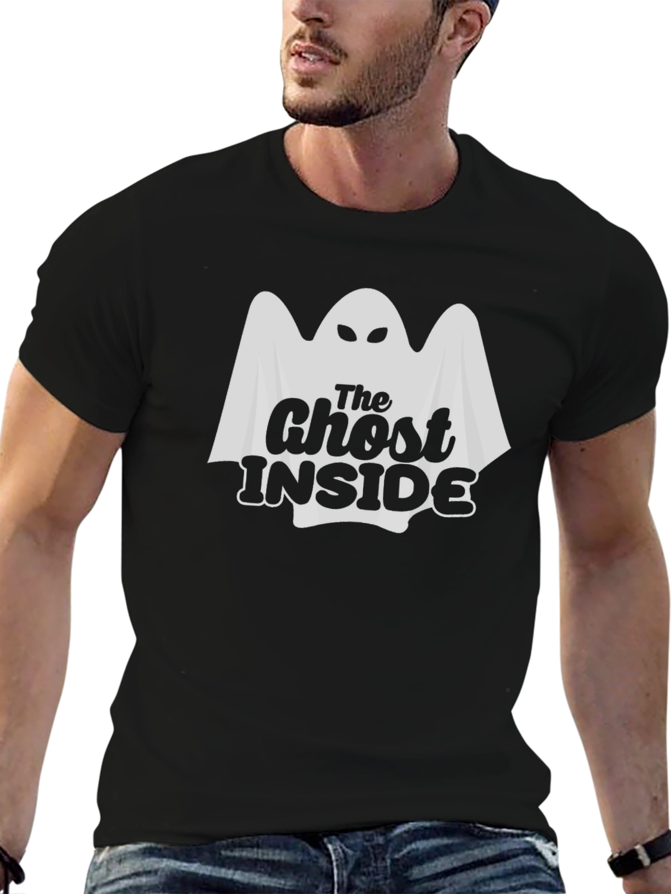 Ghost Inside Graphic T-Shirt - Halloween Apparel