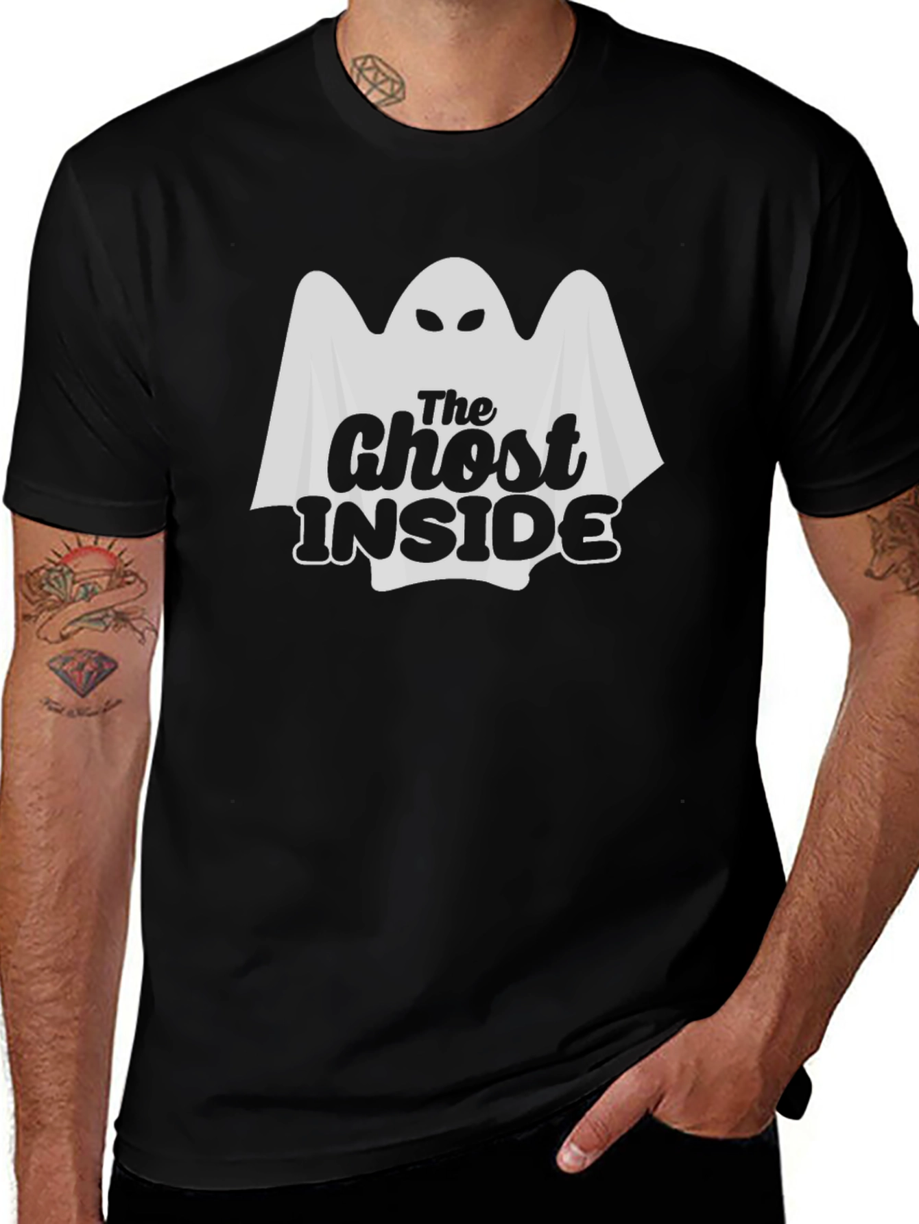 Ghost Inside Graphic T-Shirt - Halloween Apparel
