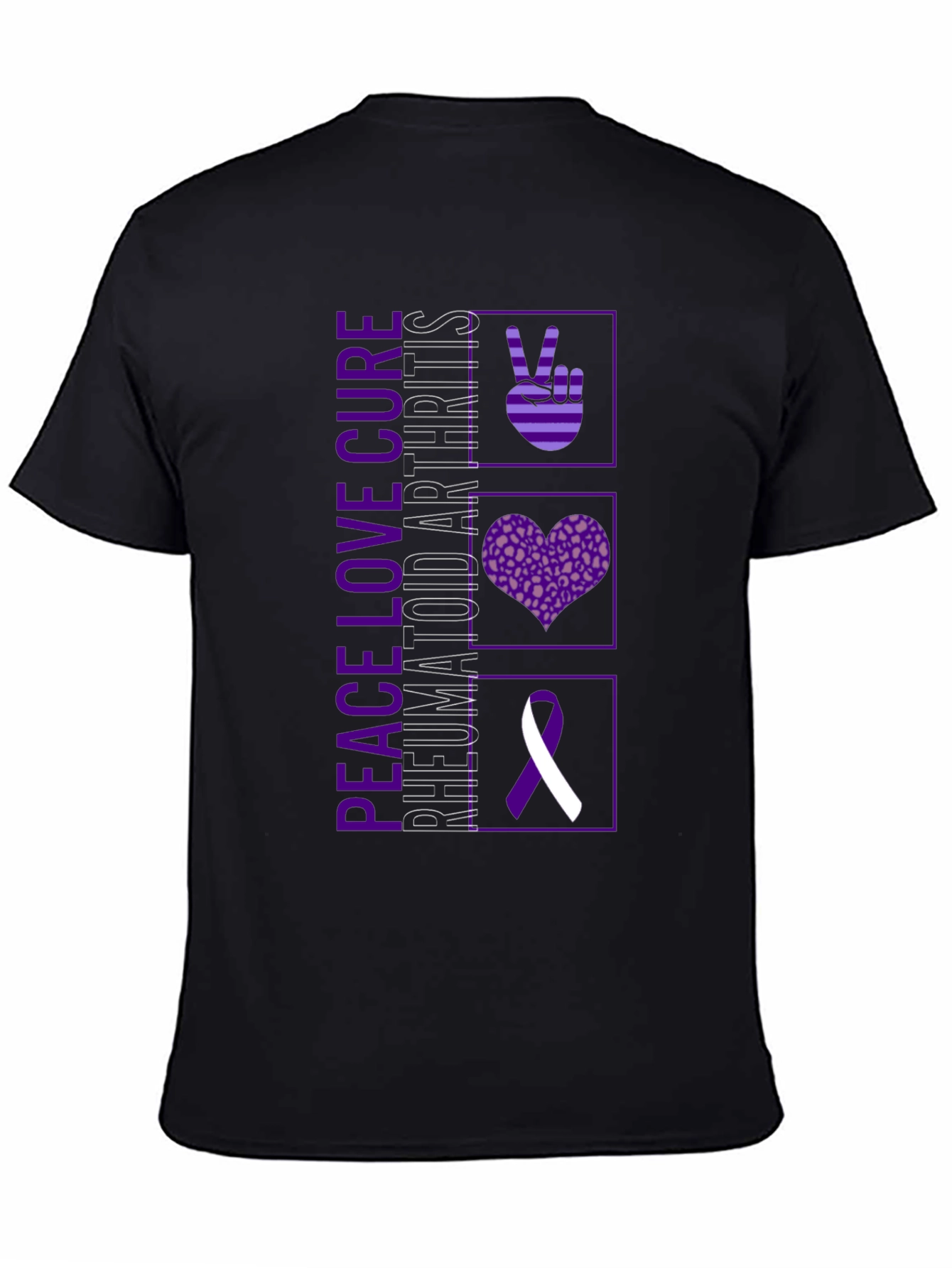 Peace Love Cure Rheumatoid Arthritis Awareness T-Shirt