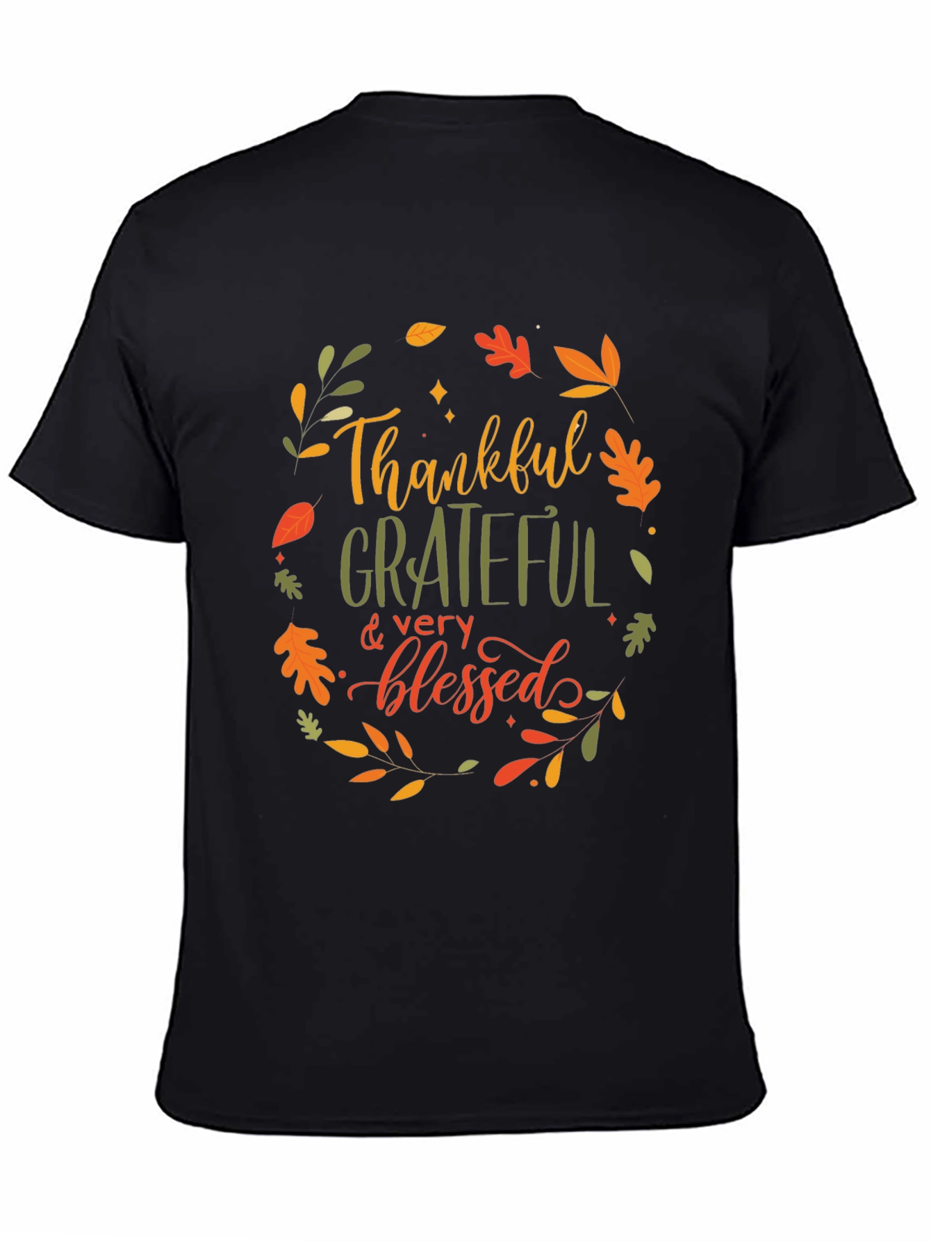 Thankful Grateful Blessed Graphic T-Shirt
