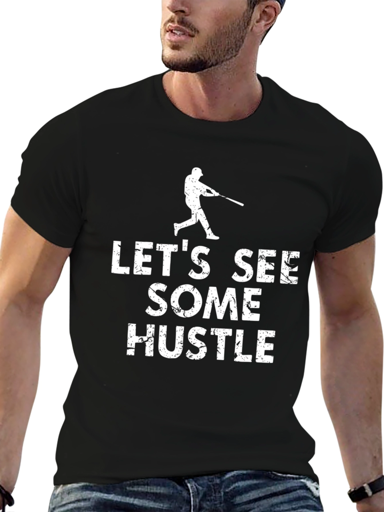 Lets See Some Hustle Baseball Graphic T-Shirt