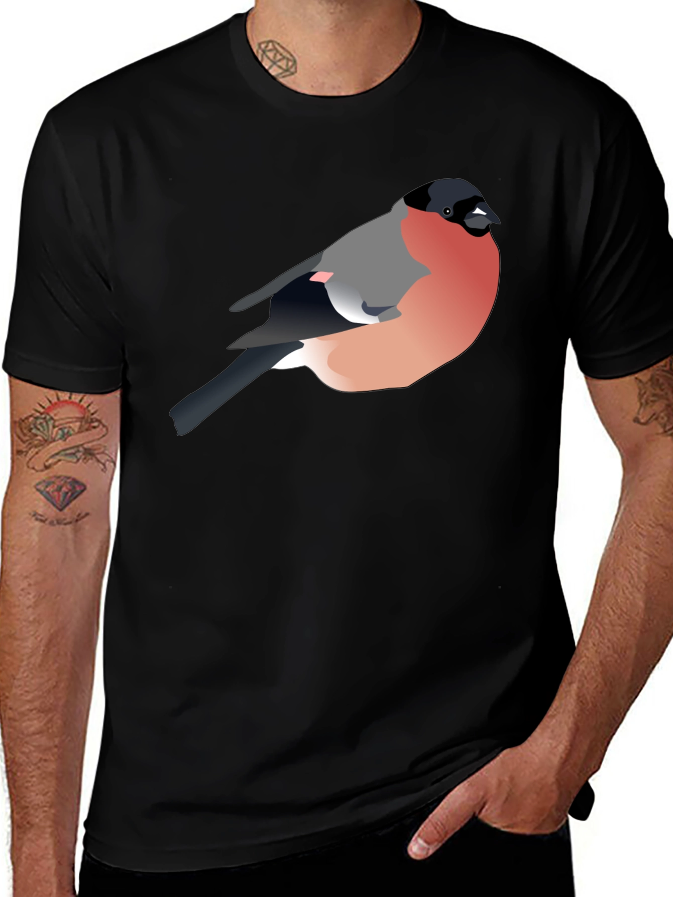 Bullfinch Graphic Tee - Stylish Bird Lovers T-Shirt