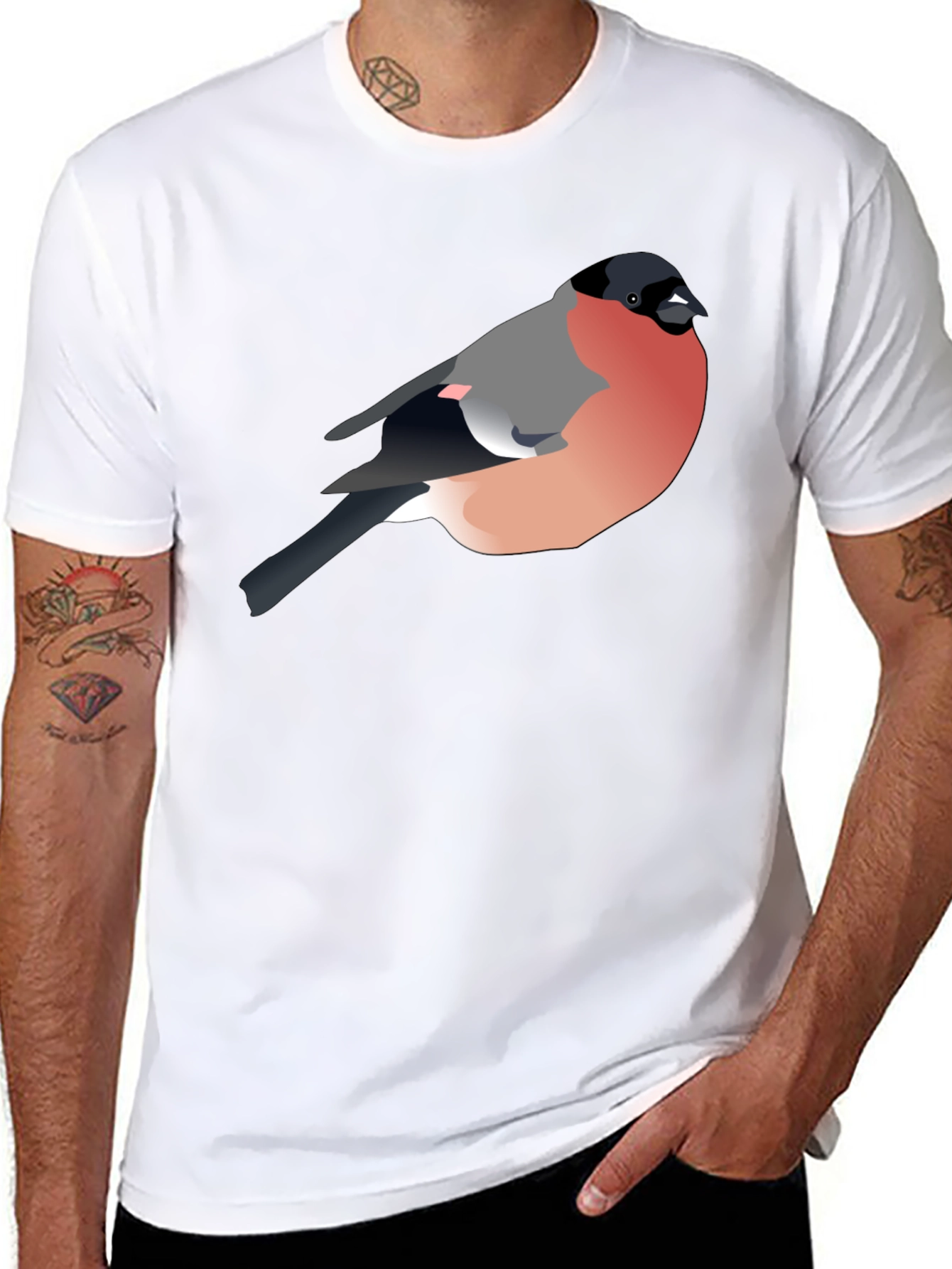 Bullfinch Graphic Tee - Stylish Bird Lovers T-Shirt