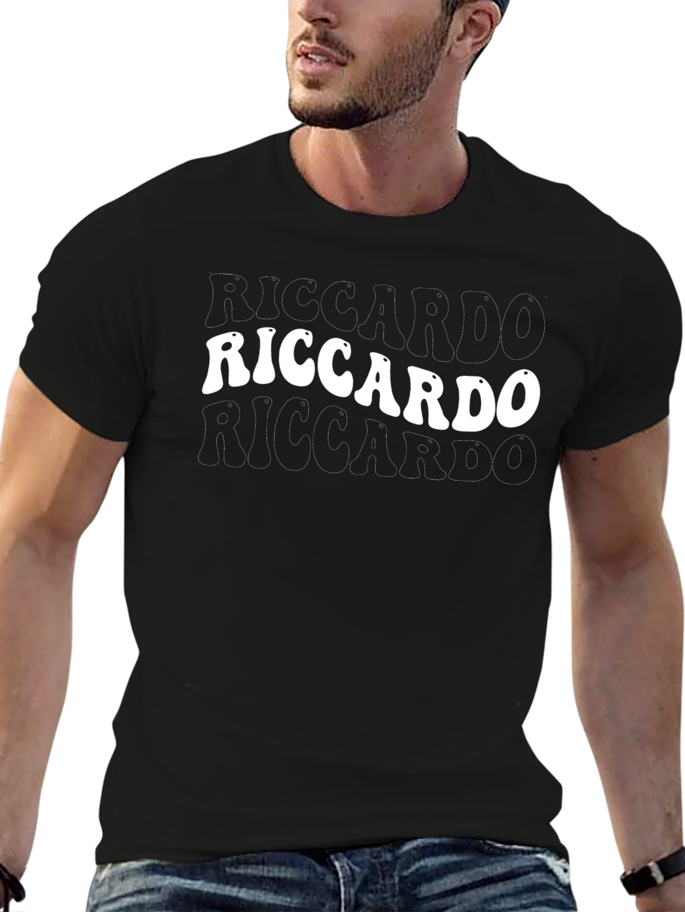 Riccardo Black Graphic T-Shirt