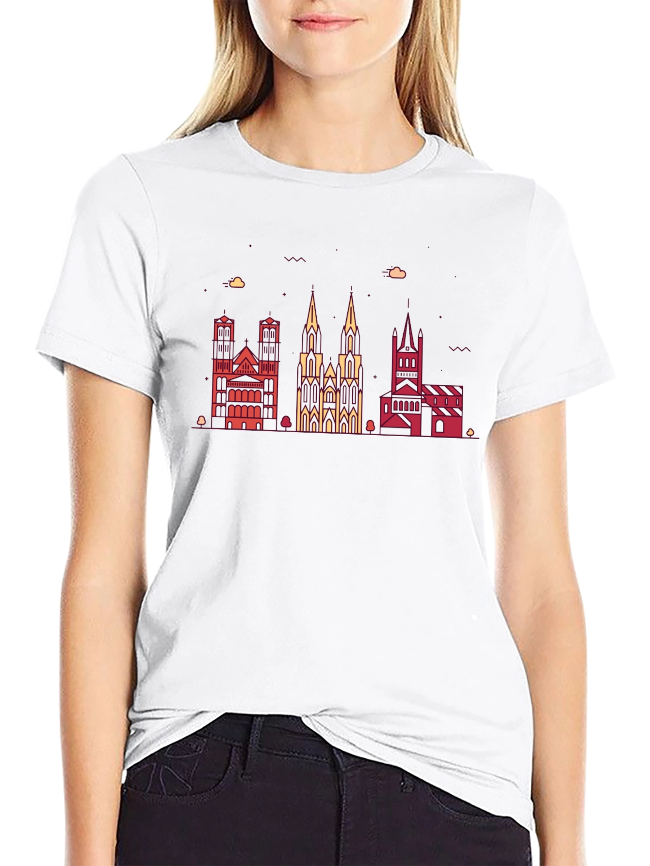 Architectural Graphic Print T-Shirt