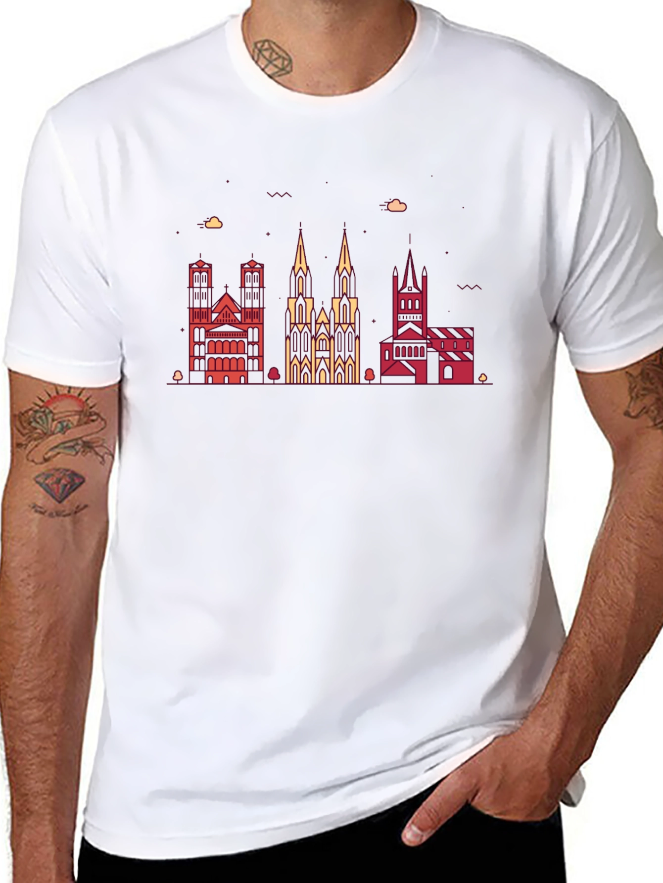 Architectural Graphic Print T-Shirt