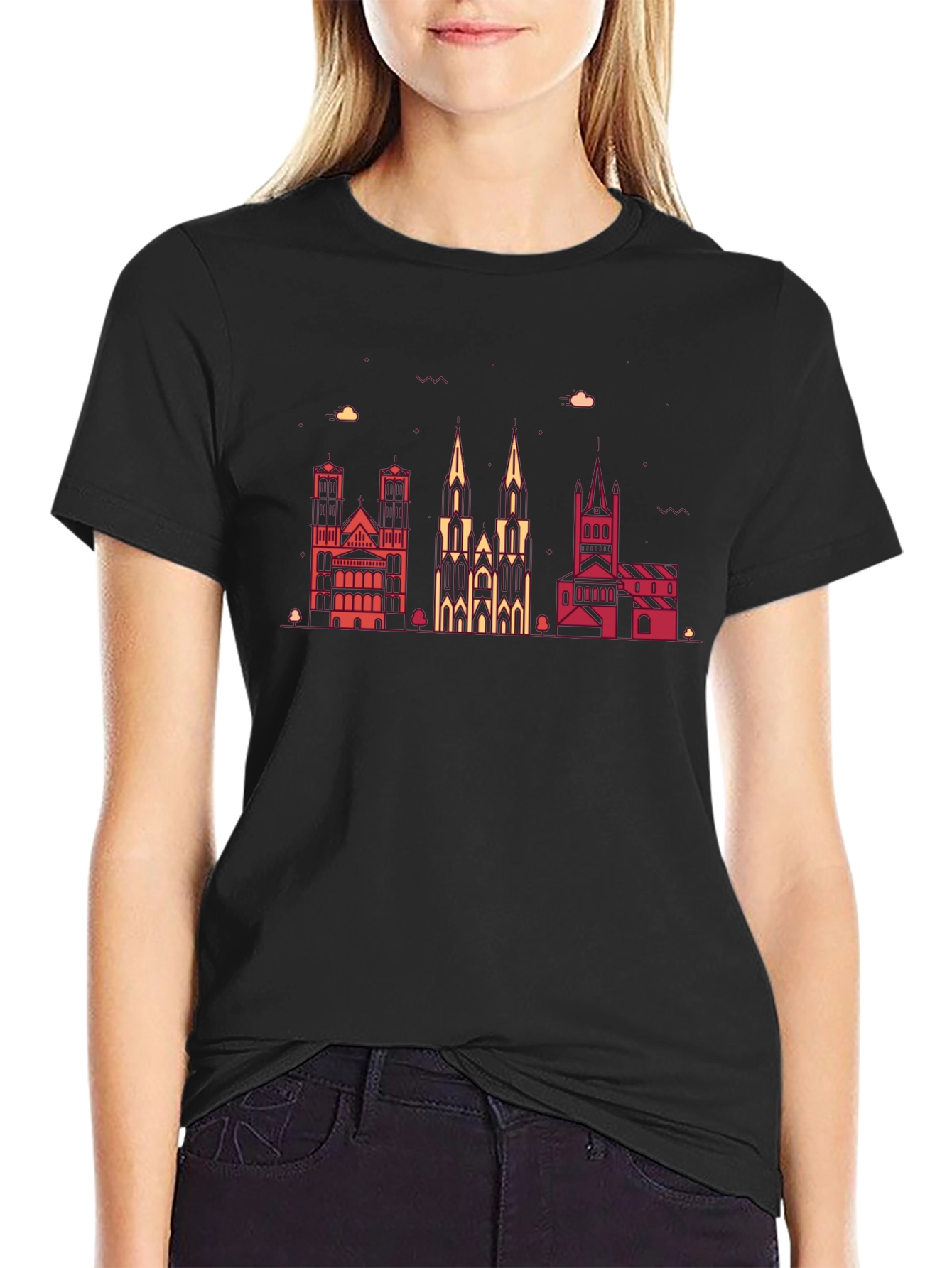 Architectural Graphic Print T-Shirt