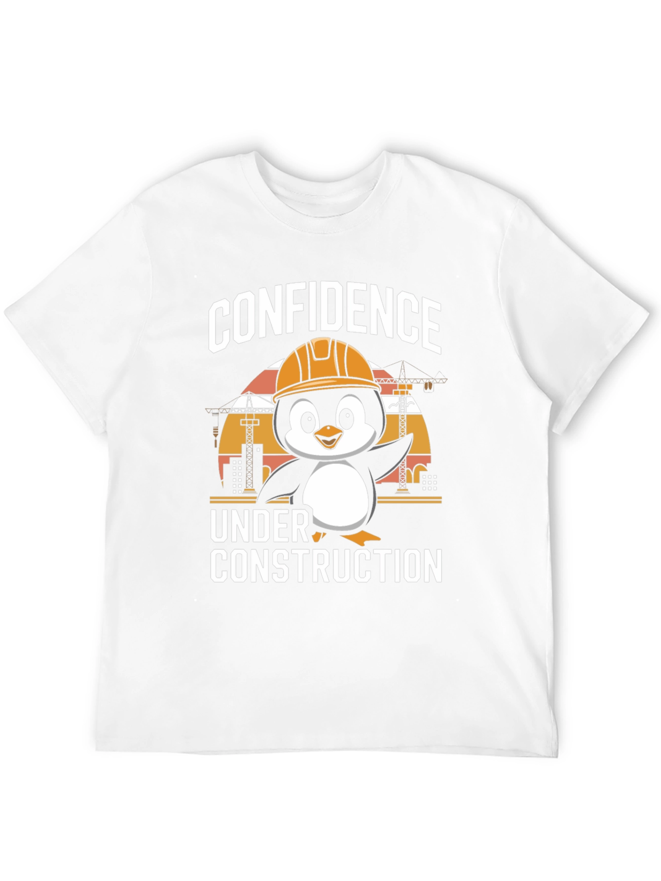 Confidence Under Construction Penguin T-Shirt