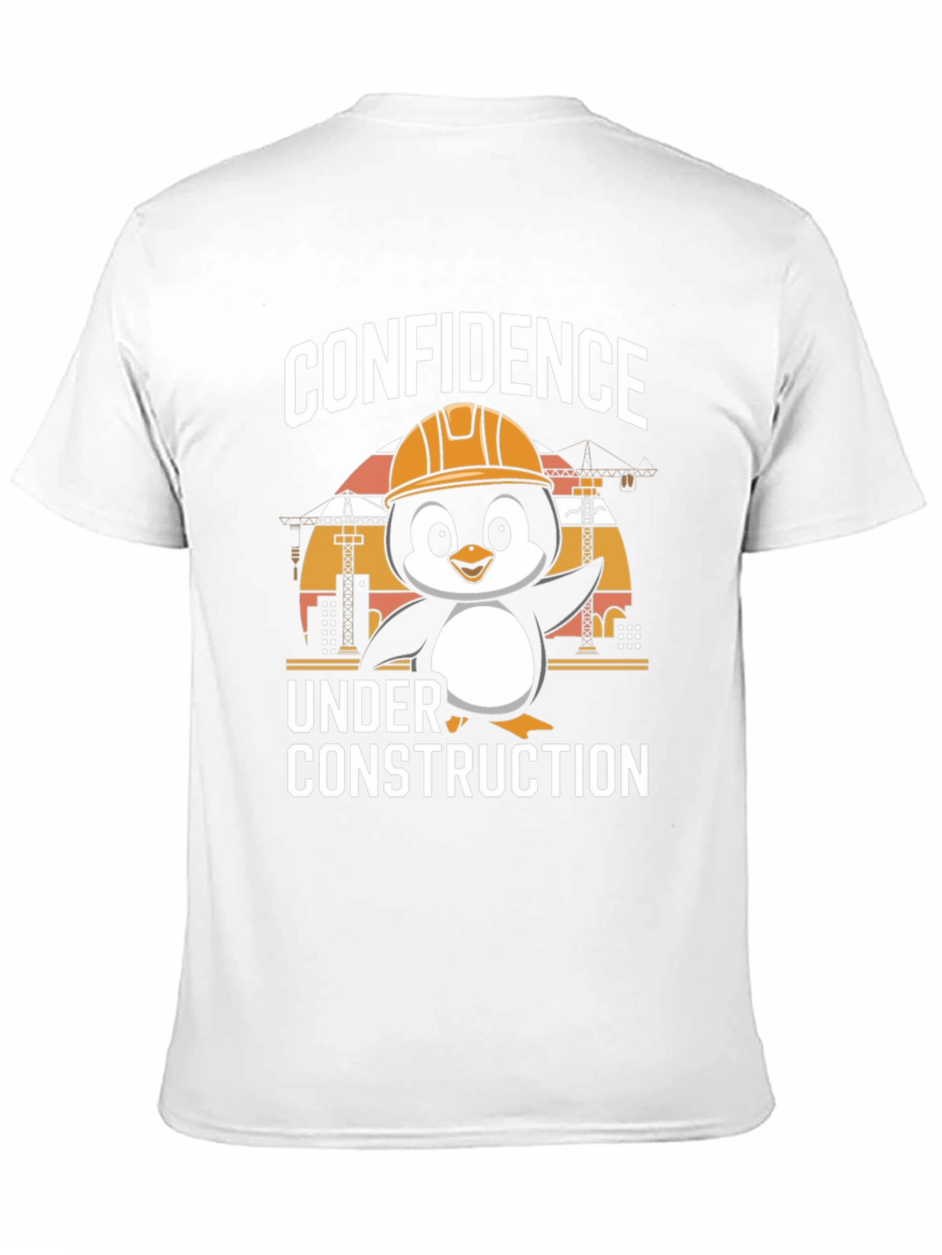Confidence Under Construction Penguin T-Shirt