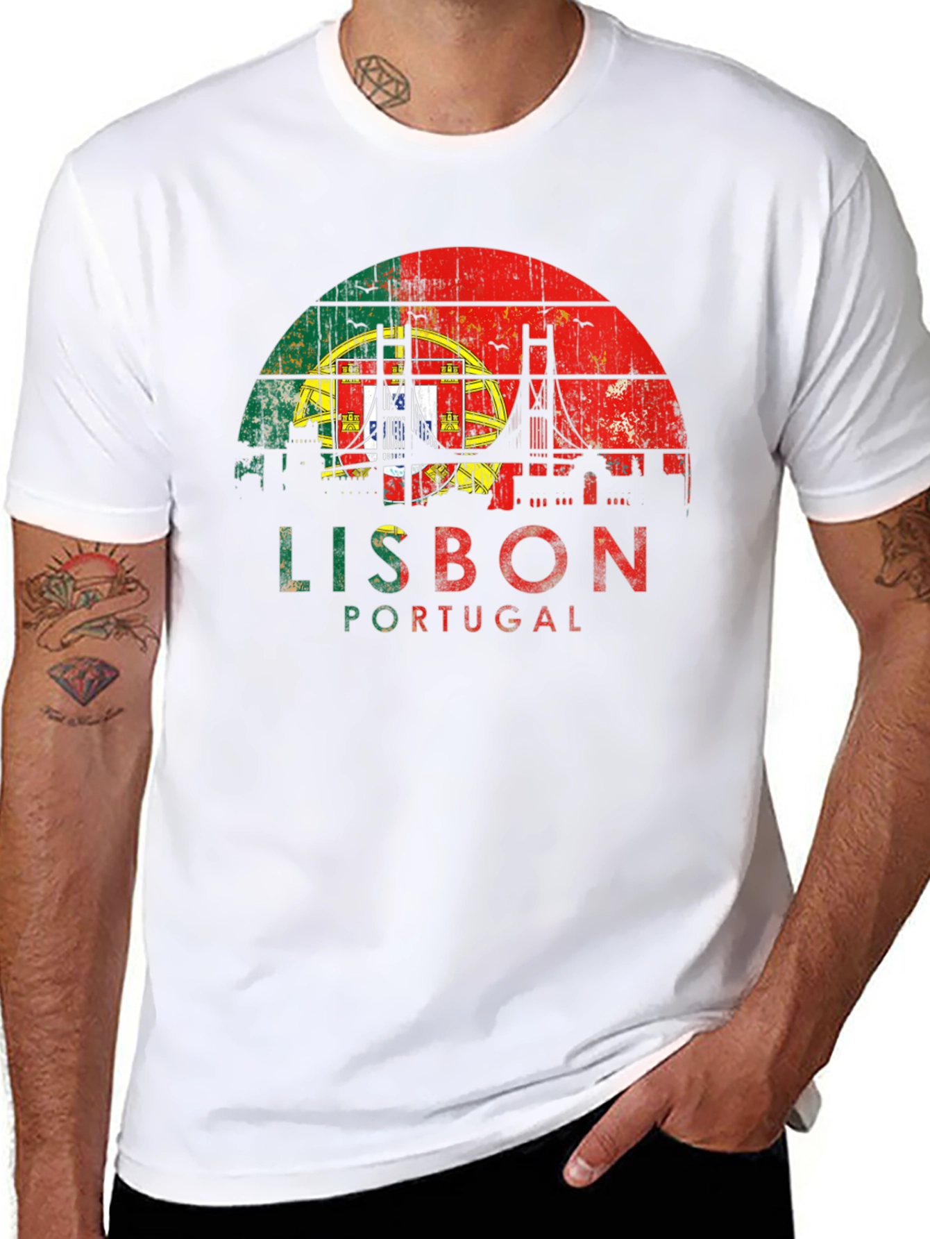 Lisbon Portugal Flag T-Shirt