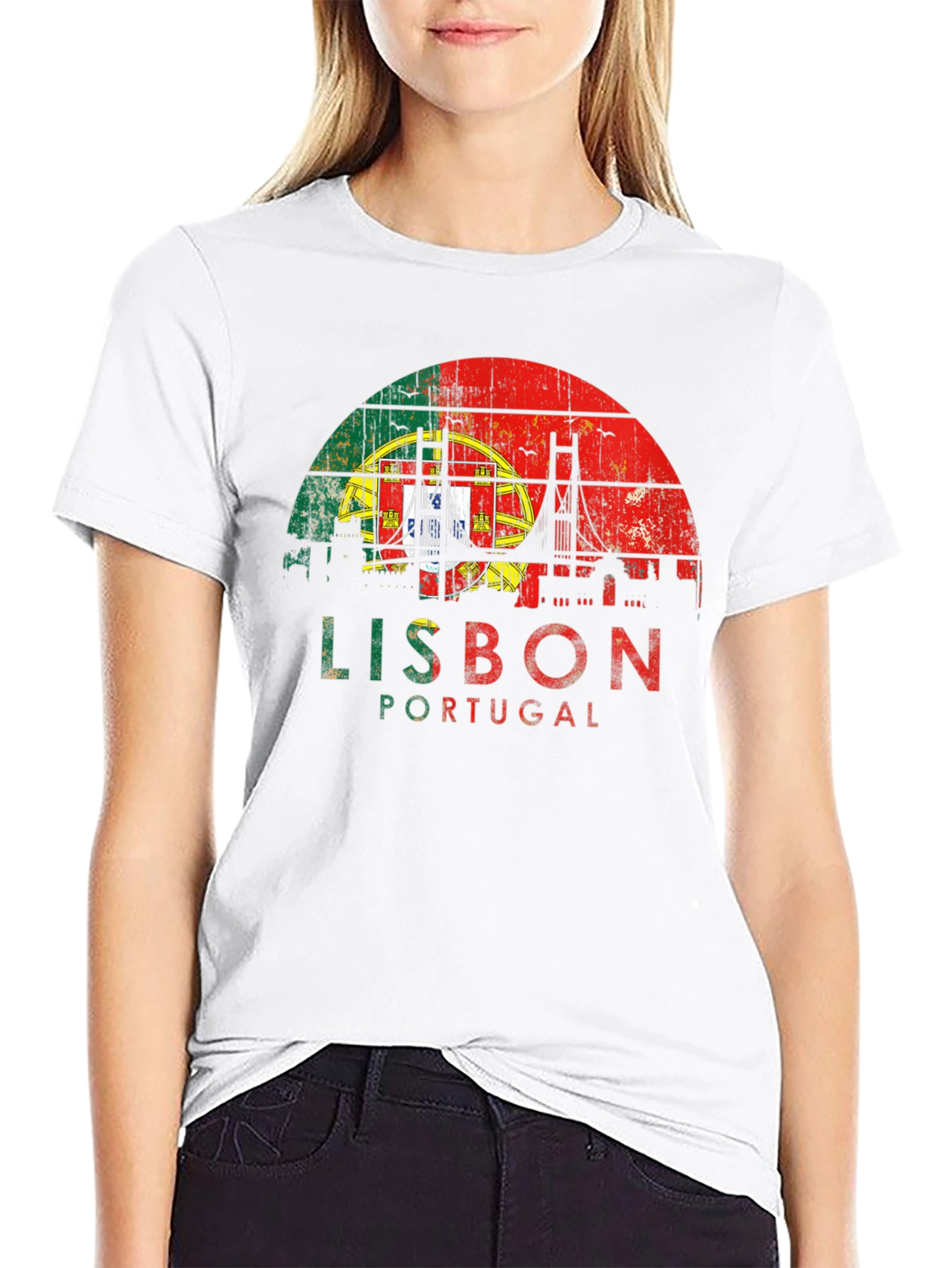 Lisbon Portugal Flag T-Shirt
