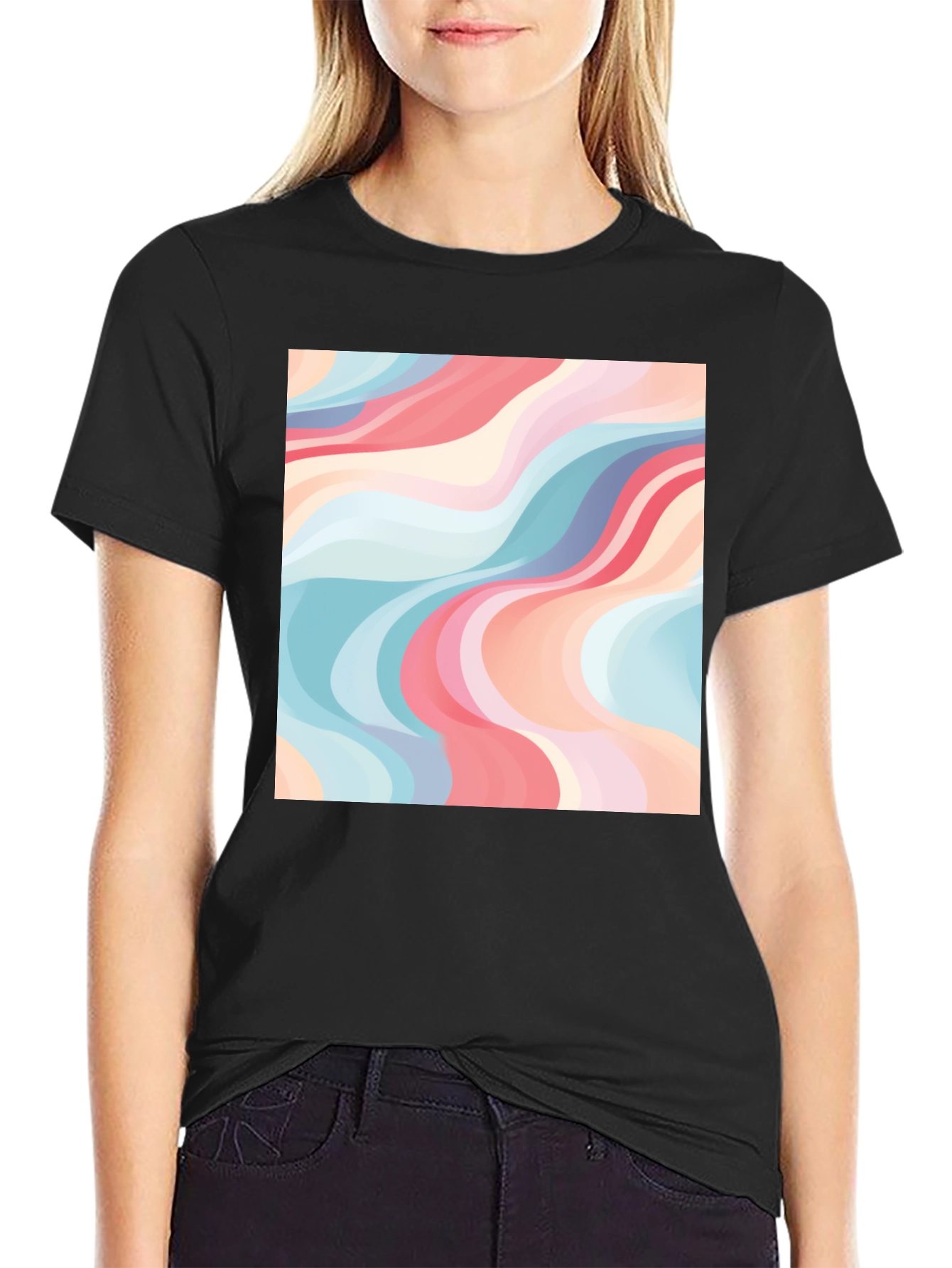 Retro Wave T-Shirt - Cool Abstract Design