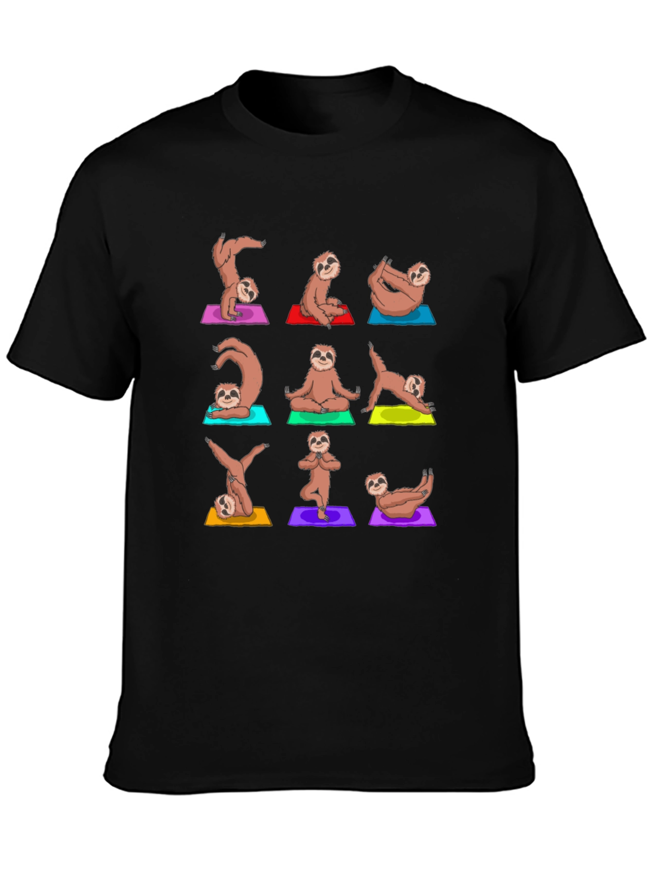 Yoga Sloth Graphic Print T-Shirt