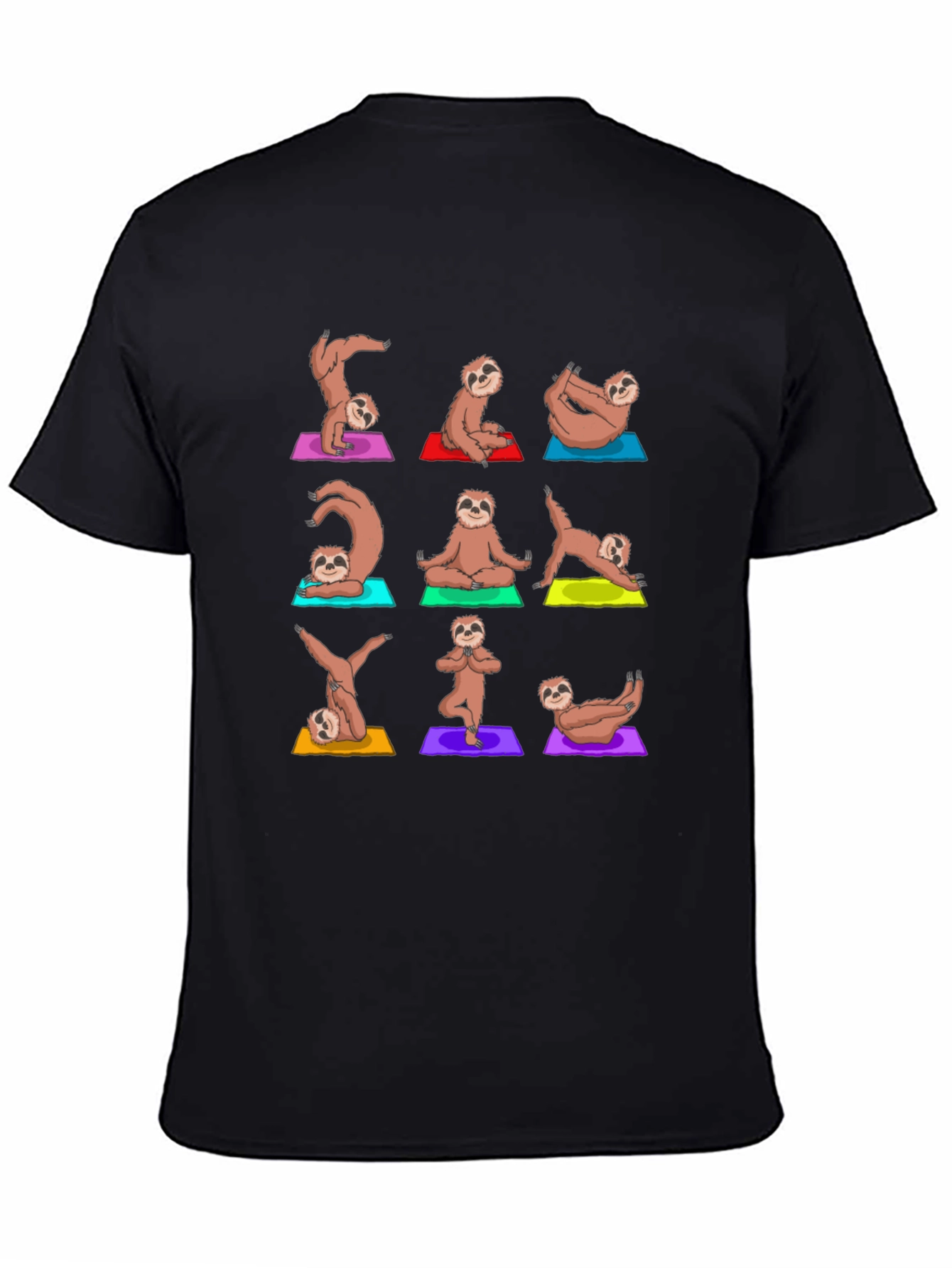 Yoga Sloth Graphic Print T-Shirt
