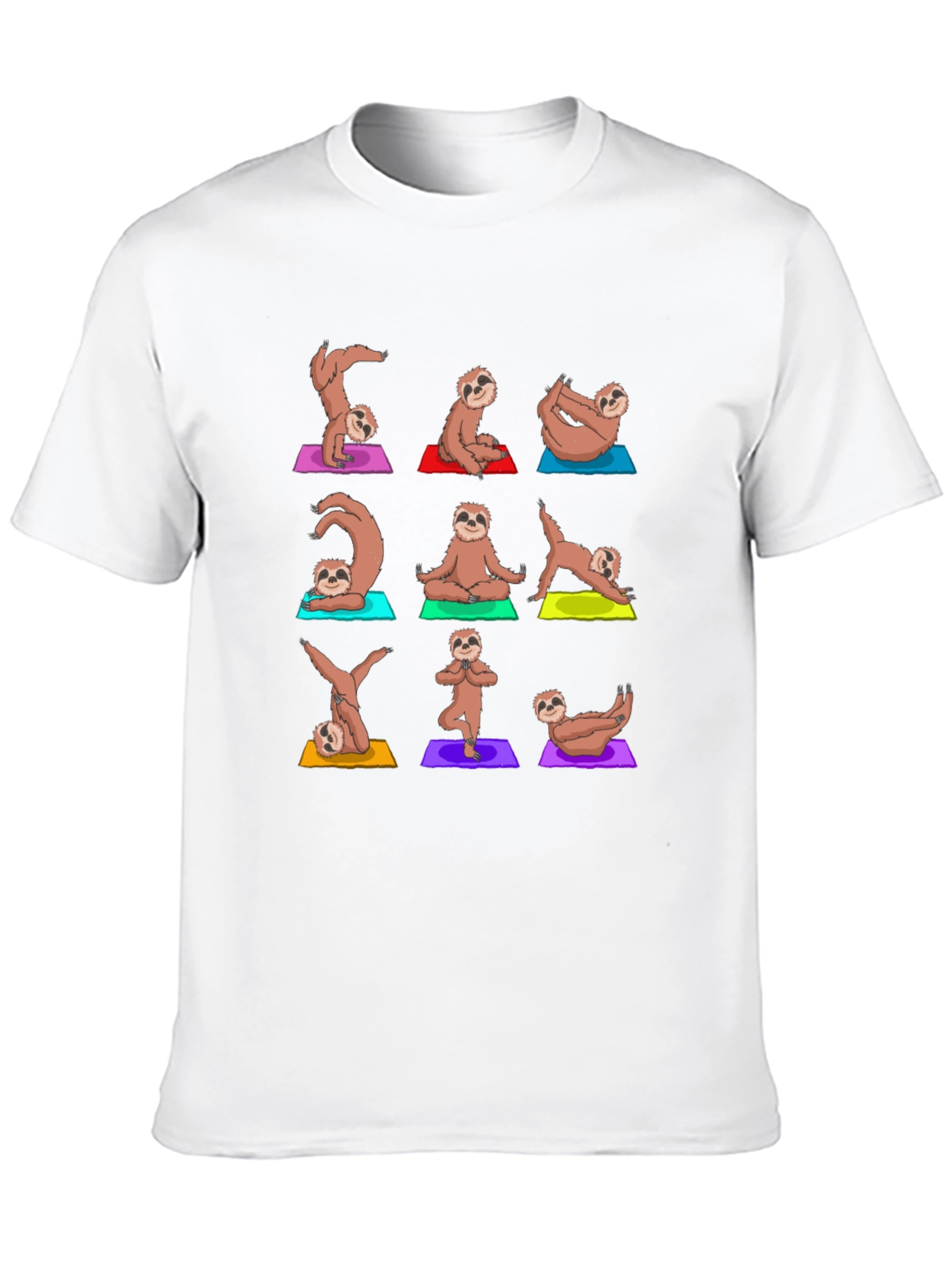 Yoga Sloth Graphic Print T-Shirt