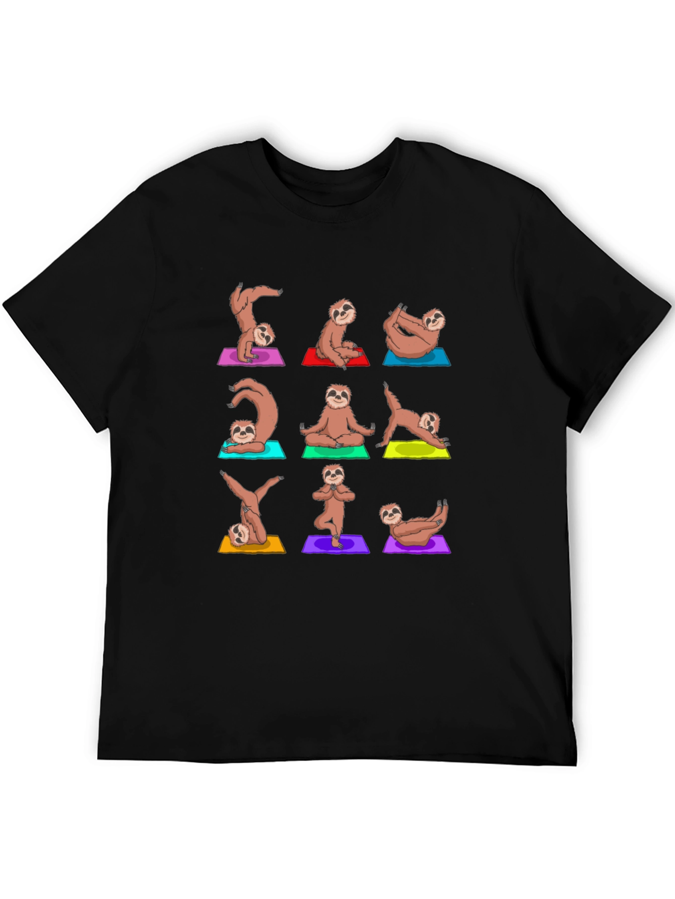 Yoga Sloth Graphic Print T-Shirt