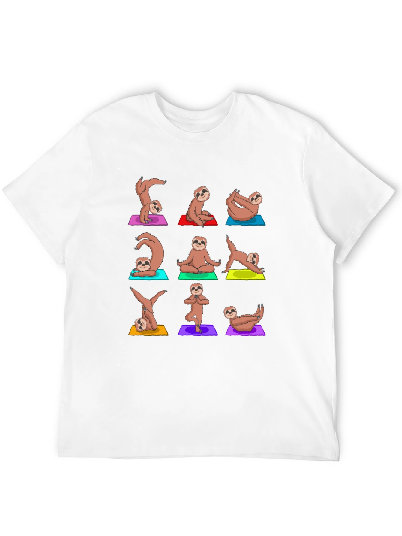 Yoga Sloth Graphic Print T-Shirt