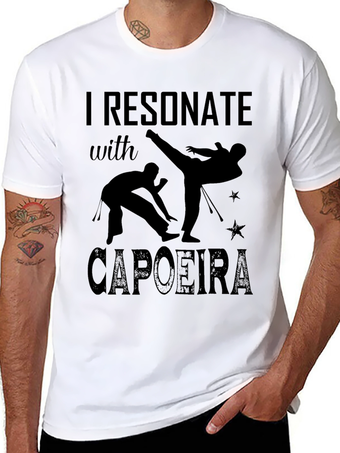 Capoeira Black T-Shirt - I Resonate With Capoeira