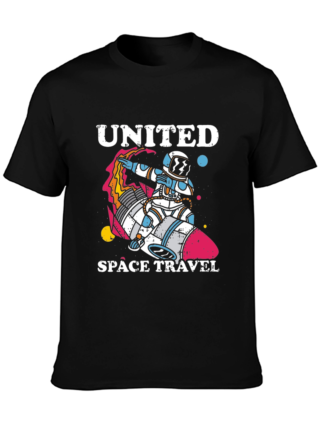 United Space Travel T-Shirt - Astronaut Rocket Tee