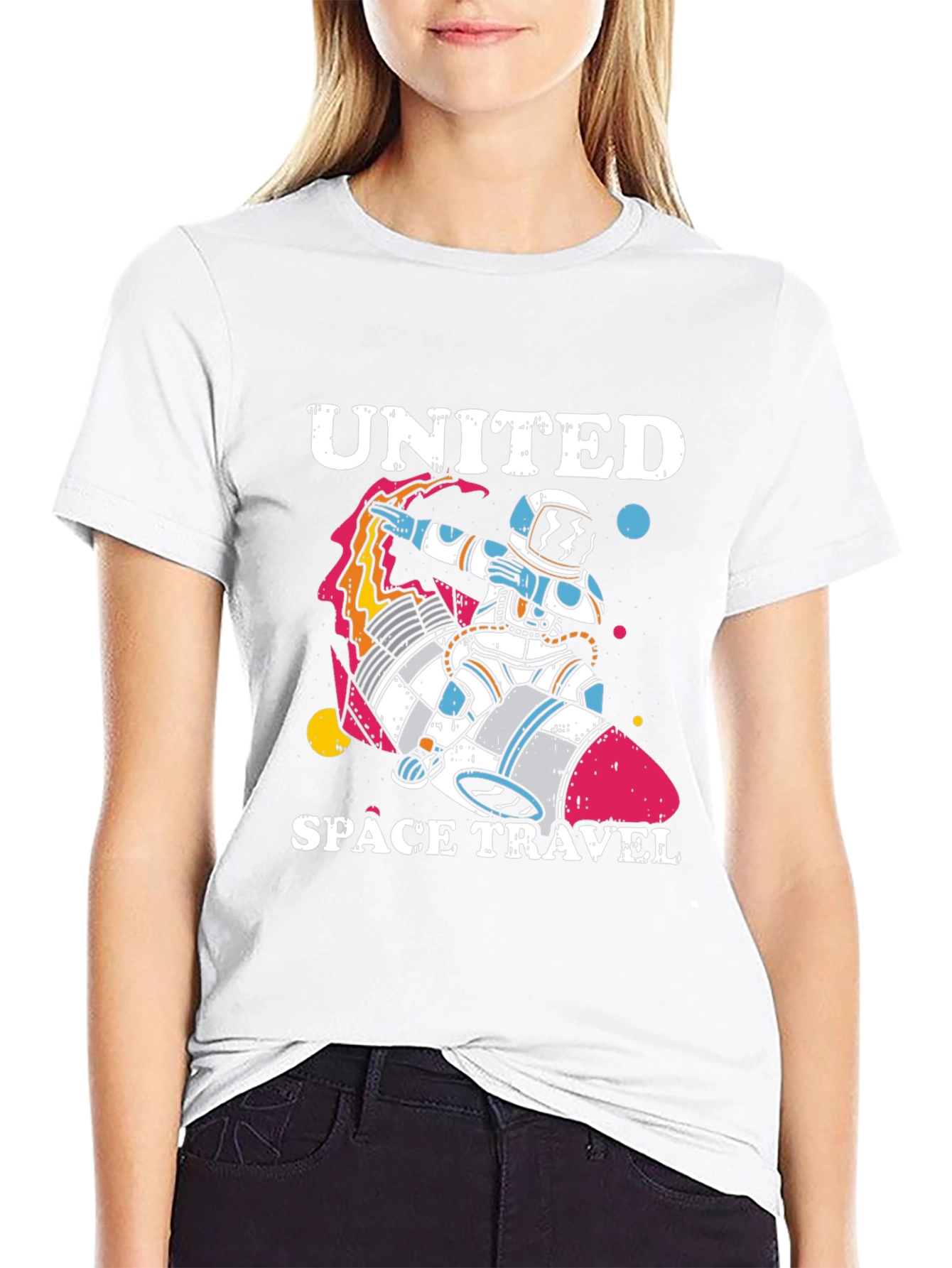 United Space Travel T-Shirt - Astronaut Rocket Tee