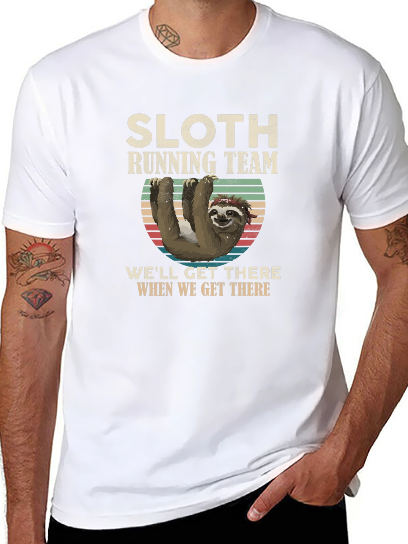 Sloth Running Team T-Shirt - Hilarious Graphic Tee