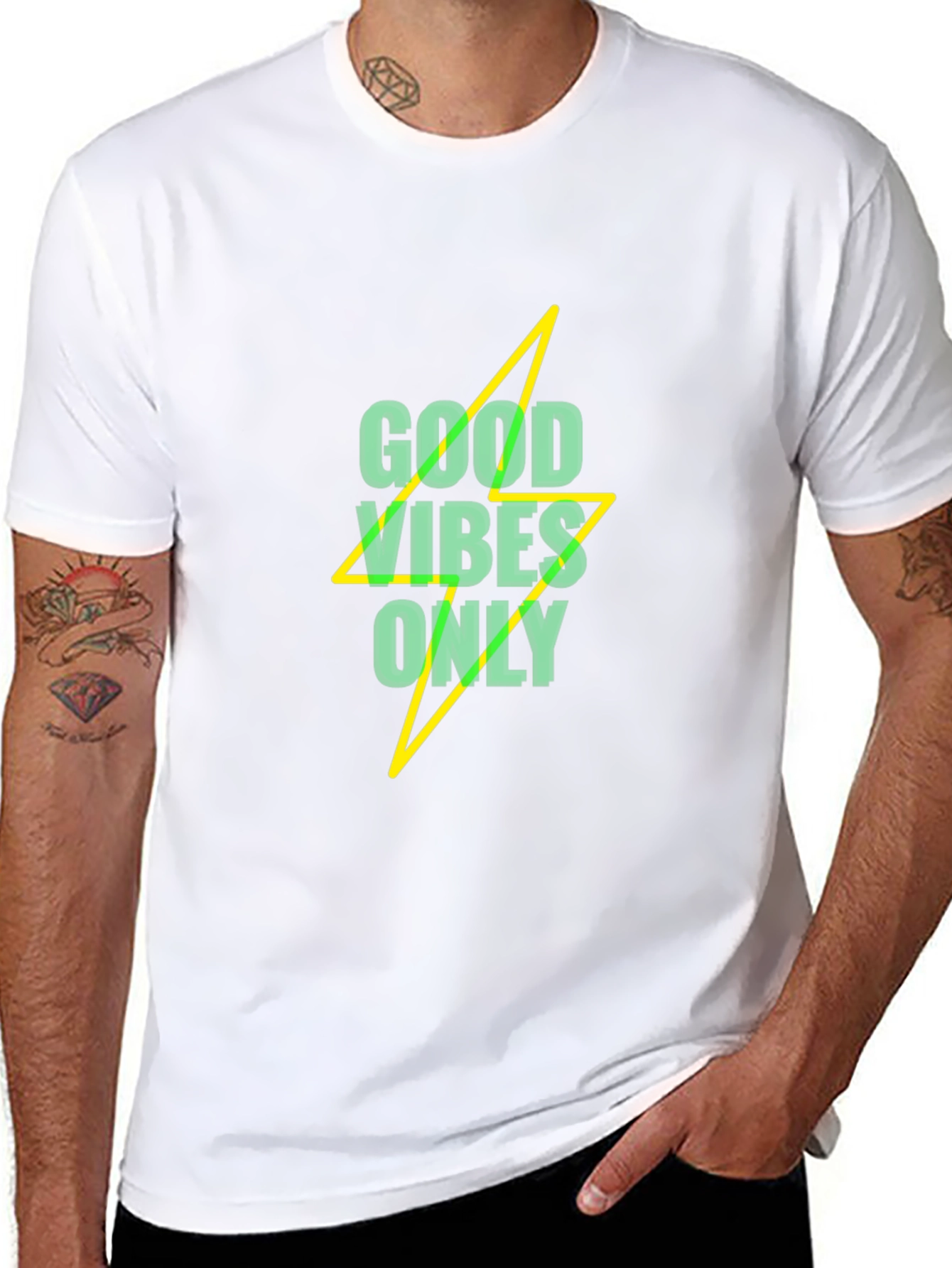 Good Vibes Only Graphic Tee - Stylish Mens T-Shirt